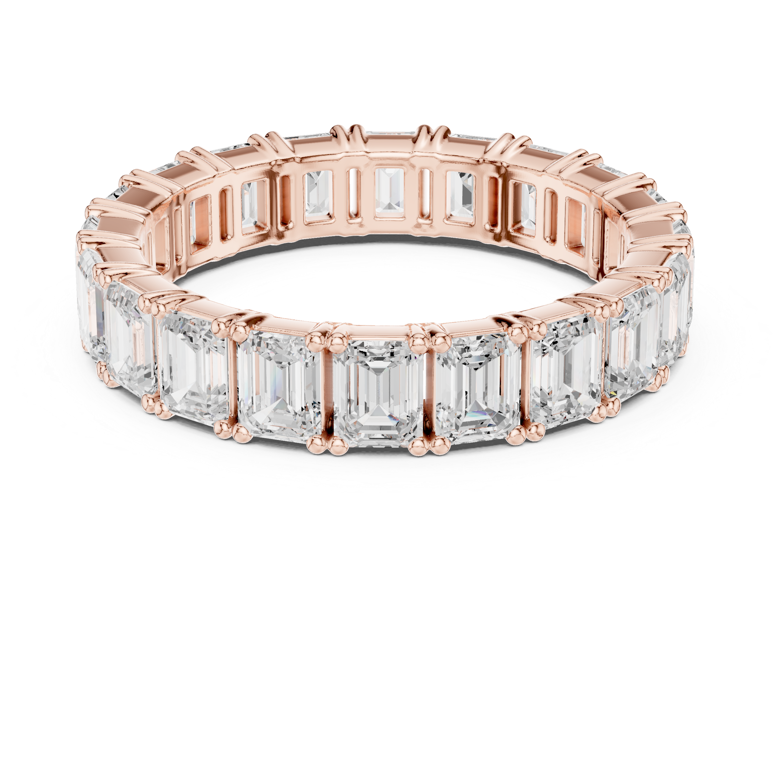 Emerald Cut Diamond Eternity Band