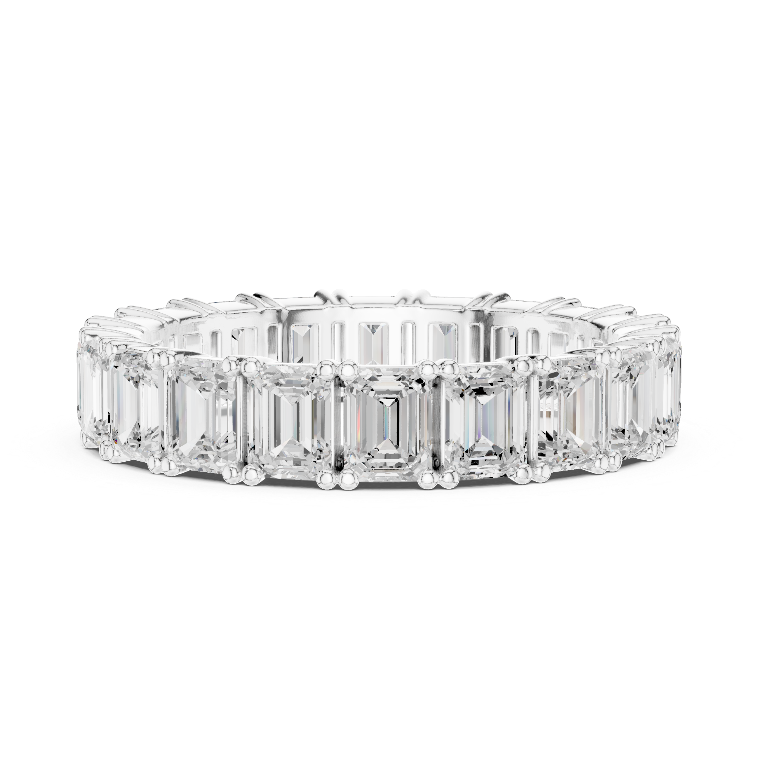 Emerald Cut Diamond Eternity Band