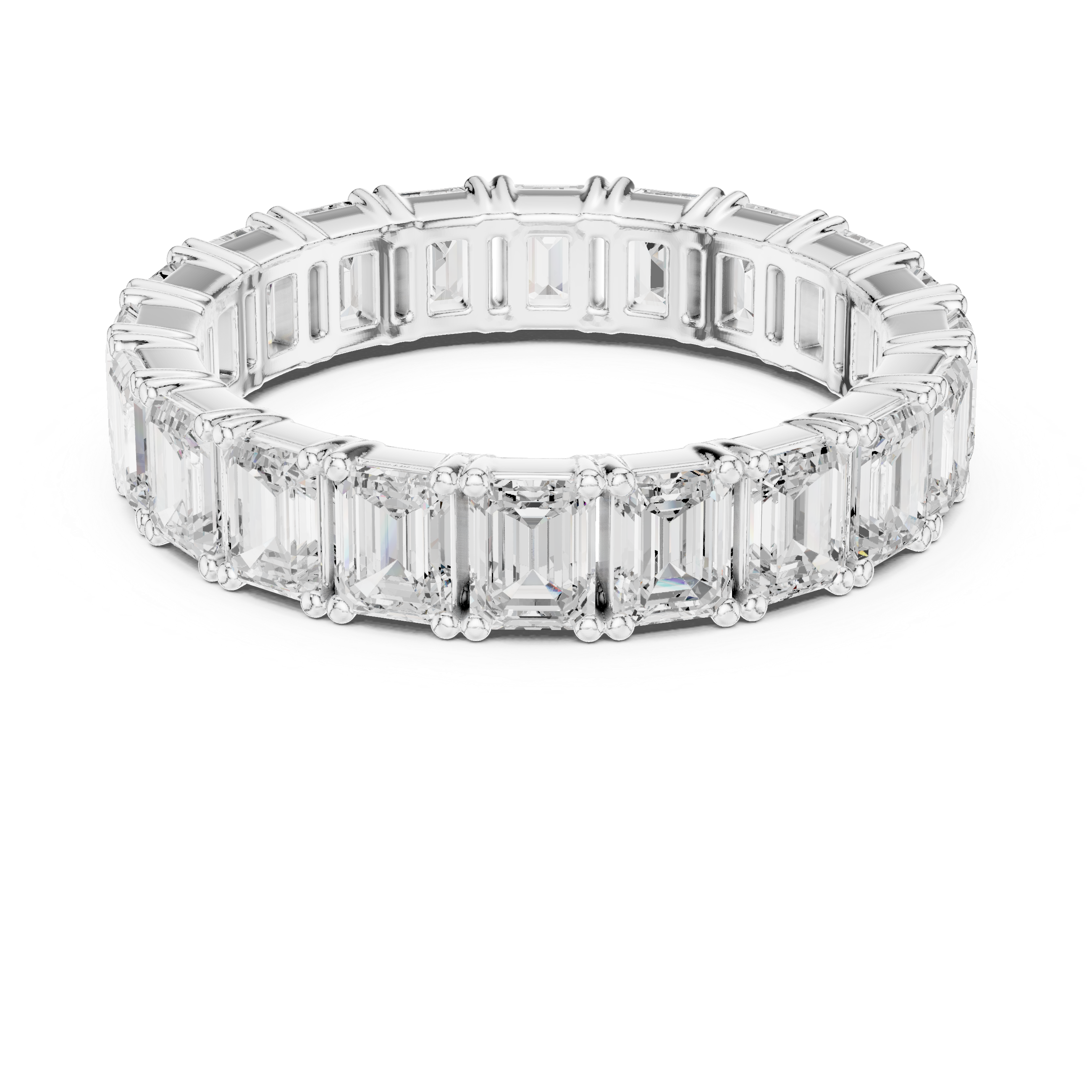 Emerald Cut Diamond Eternity Band