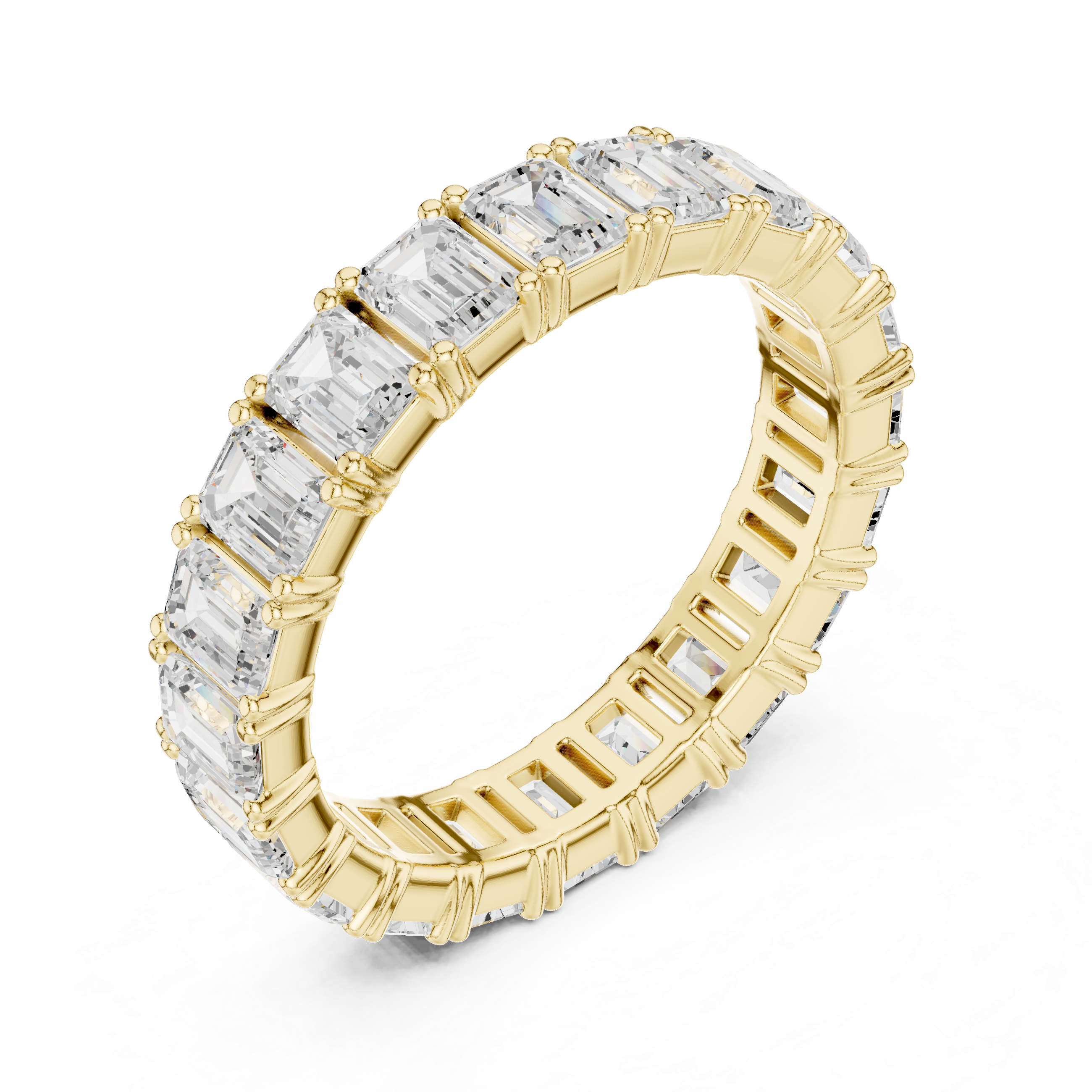 Emerald Cut Diamond Eternity Band