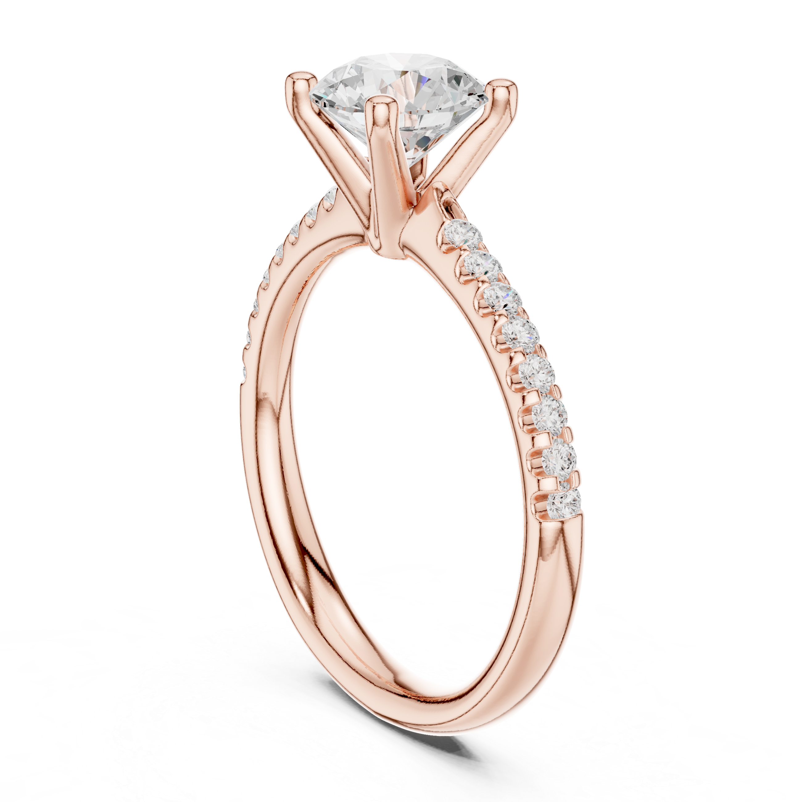 Classic Pavé Diamond Engagement Ring