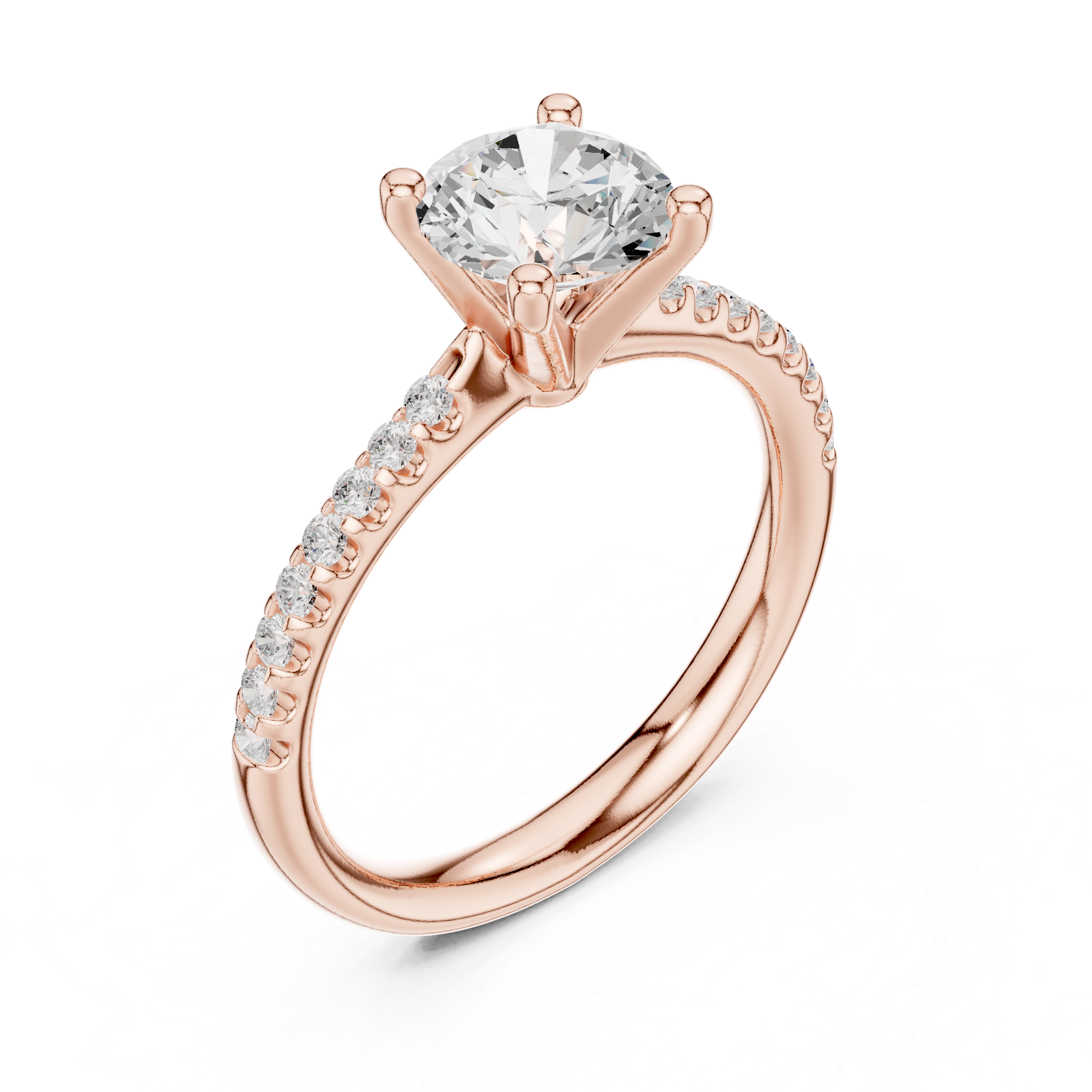 Classic Pavé Diamond Engagement Ring