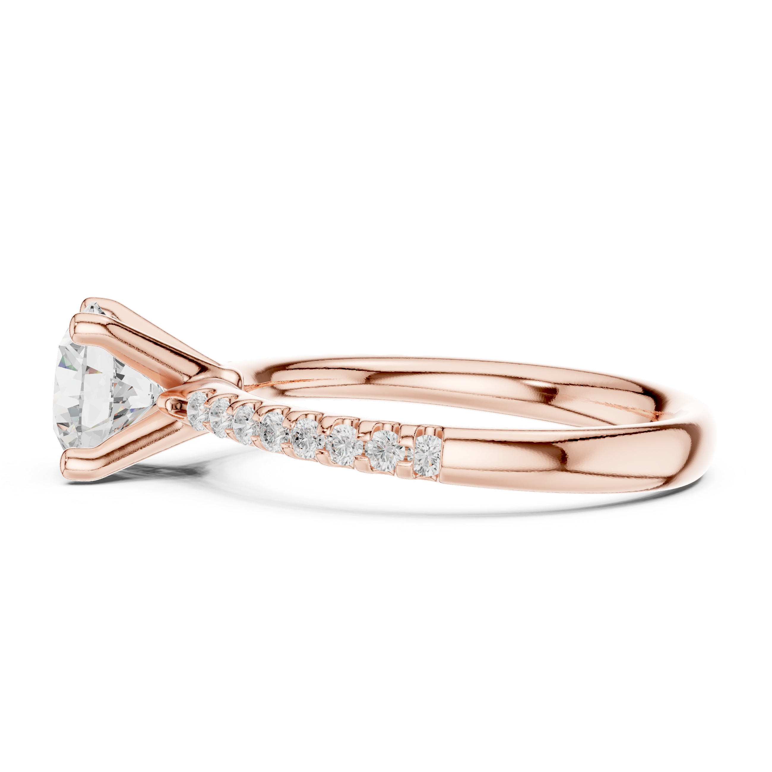 Classic Pavé Diamond Engagement Ring