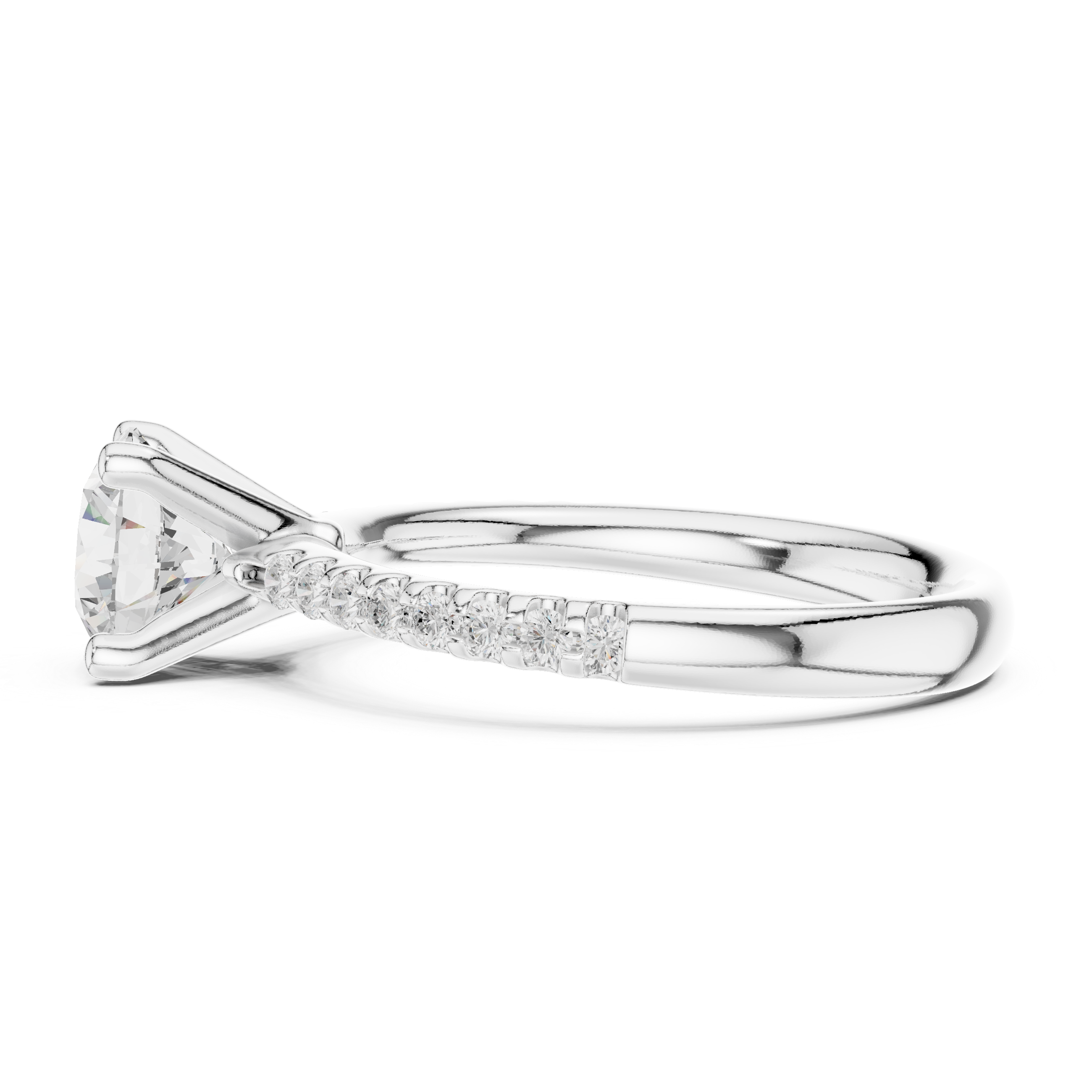 Classic Pavé Diamond Engagement Ring