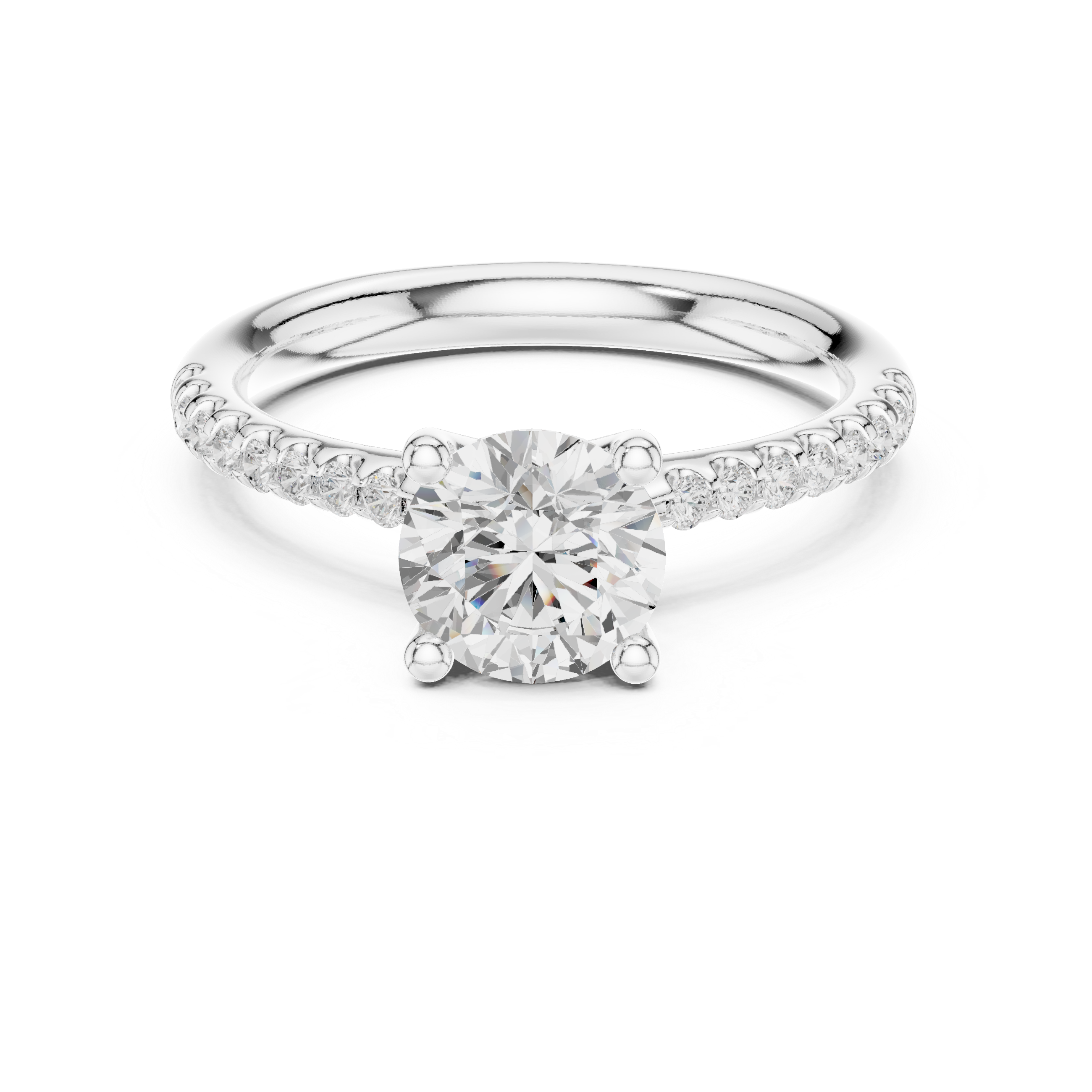 Classic Pavé Diamond Engagement Ring