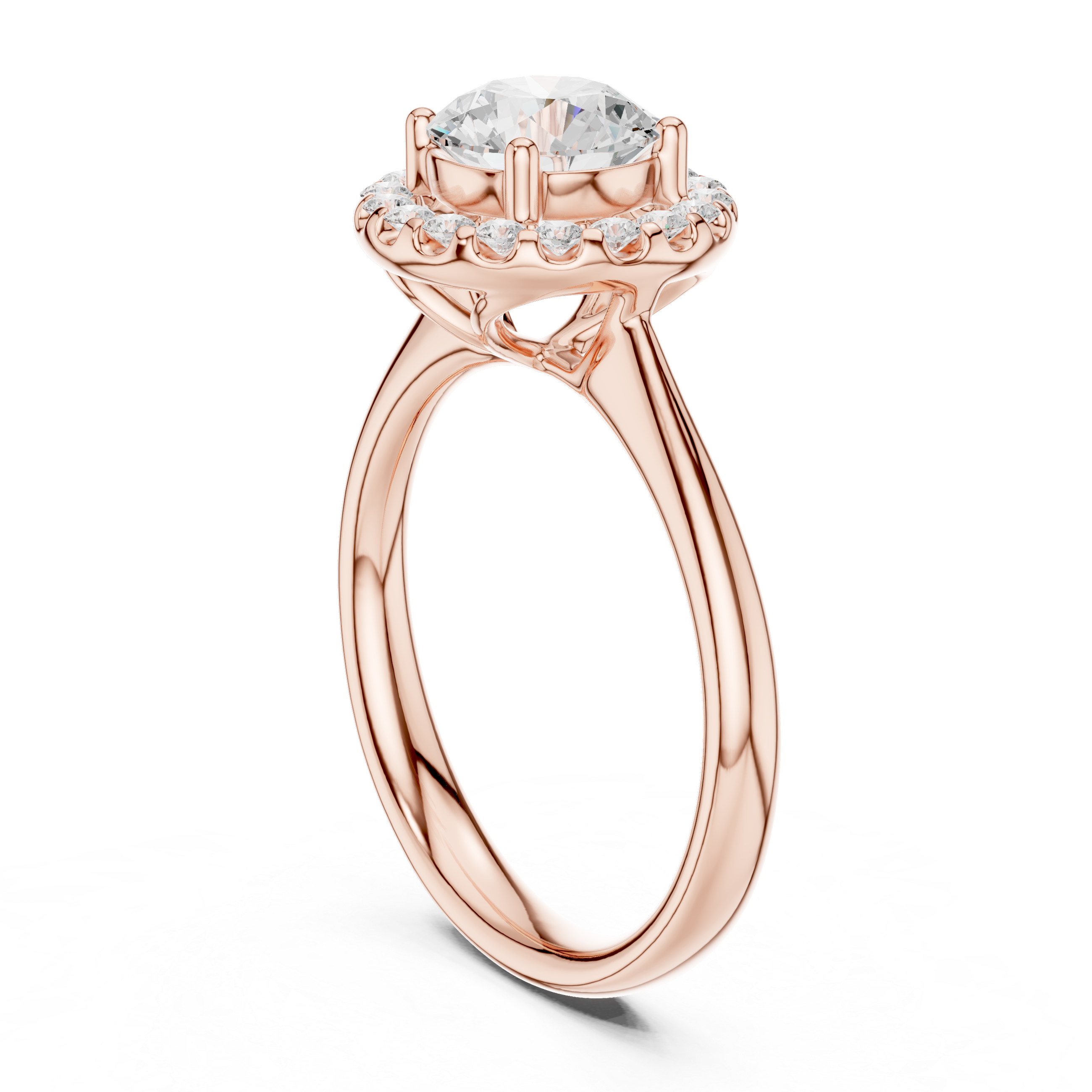 Classic Halo Diamond Engagement Ring