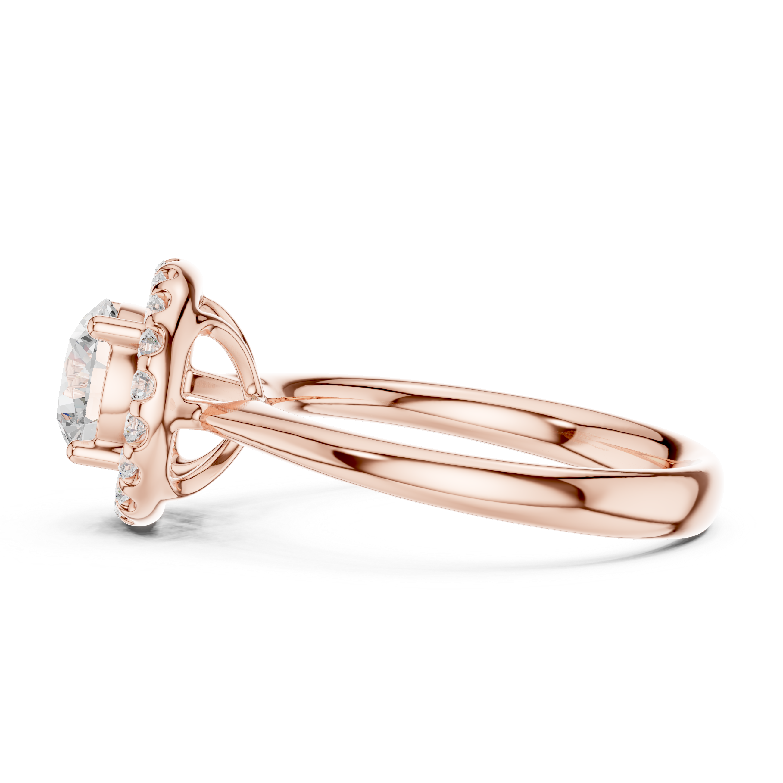 Classic Halo Diamond Engagement Ring