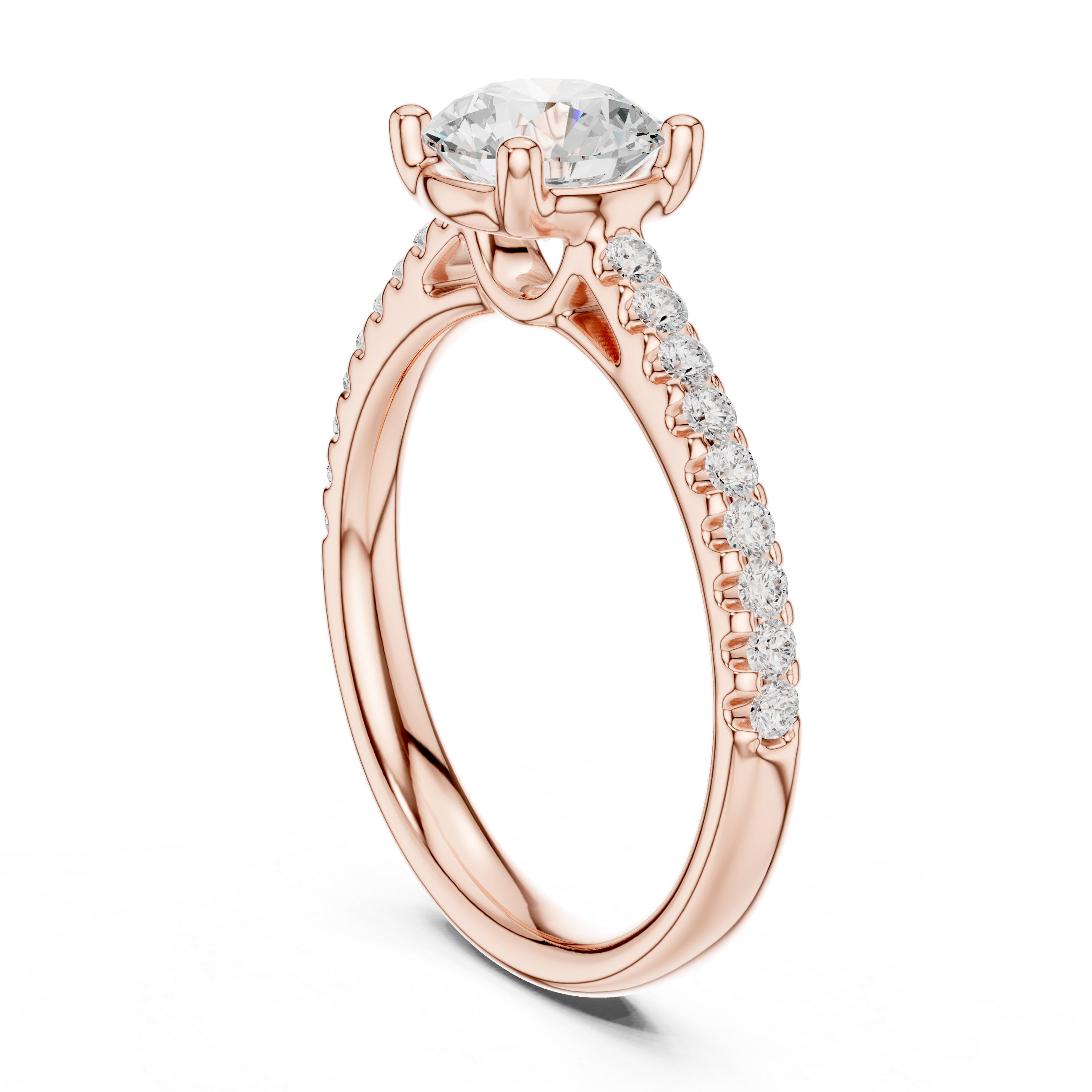 Classic Pavé Diamond Engagement Ring