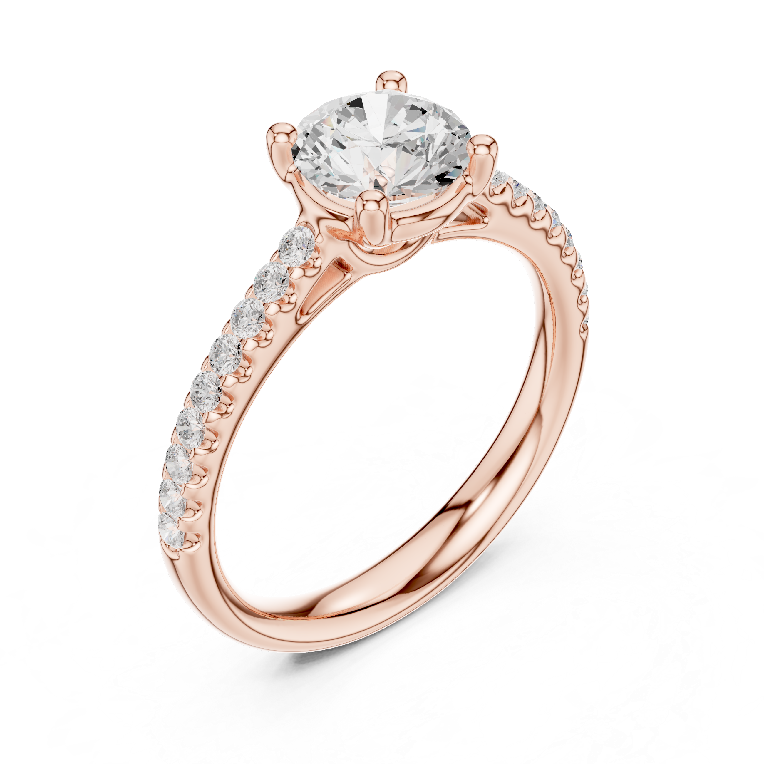 Classic Pavé Diamond Engagement Ring