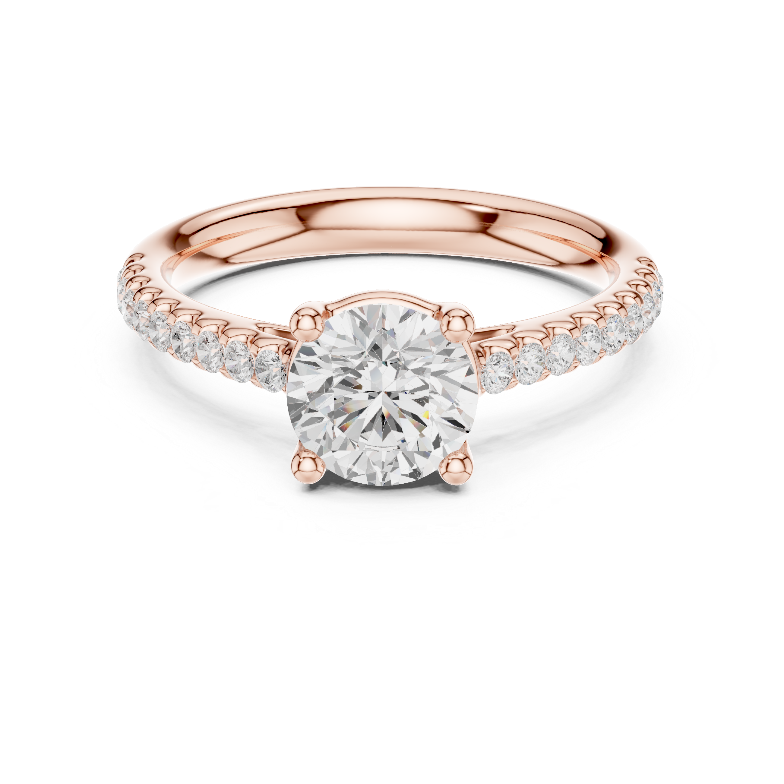 Classic Pavé Diamond Engagement Ring