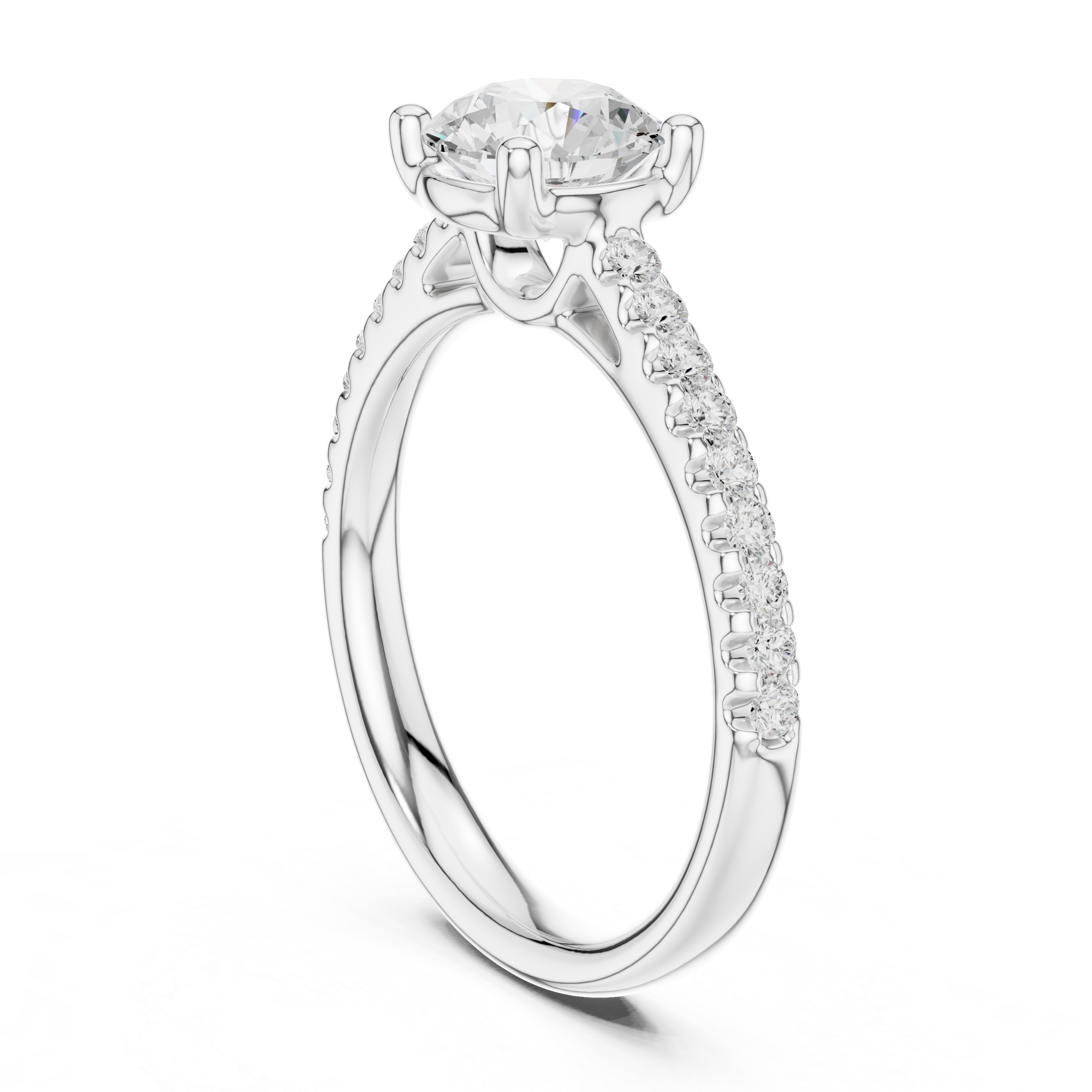Classic Pavé Diamond Engagement Ring