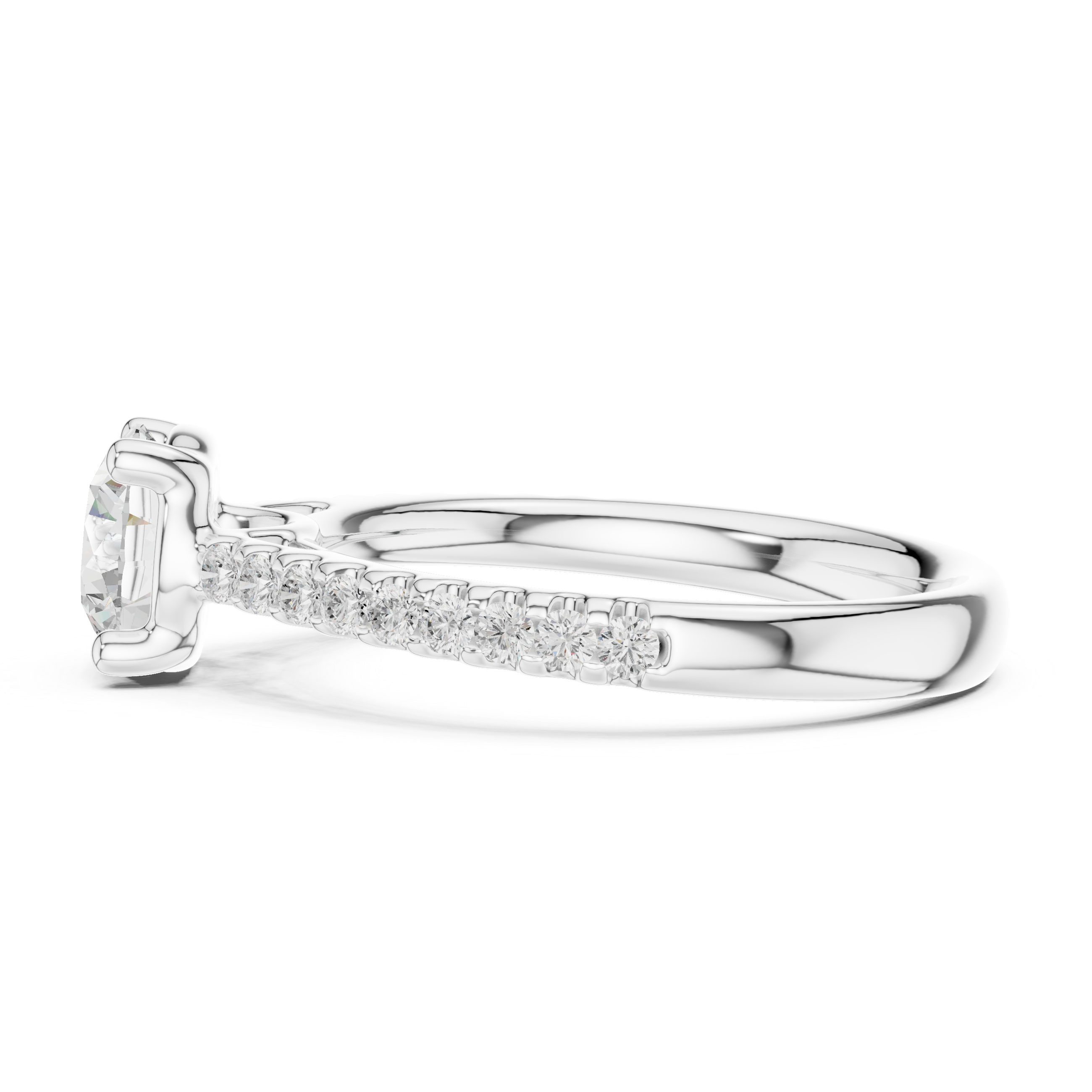 Classic Pavé Diamond Engagement Ring