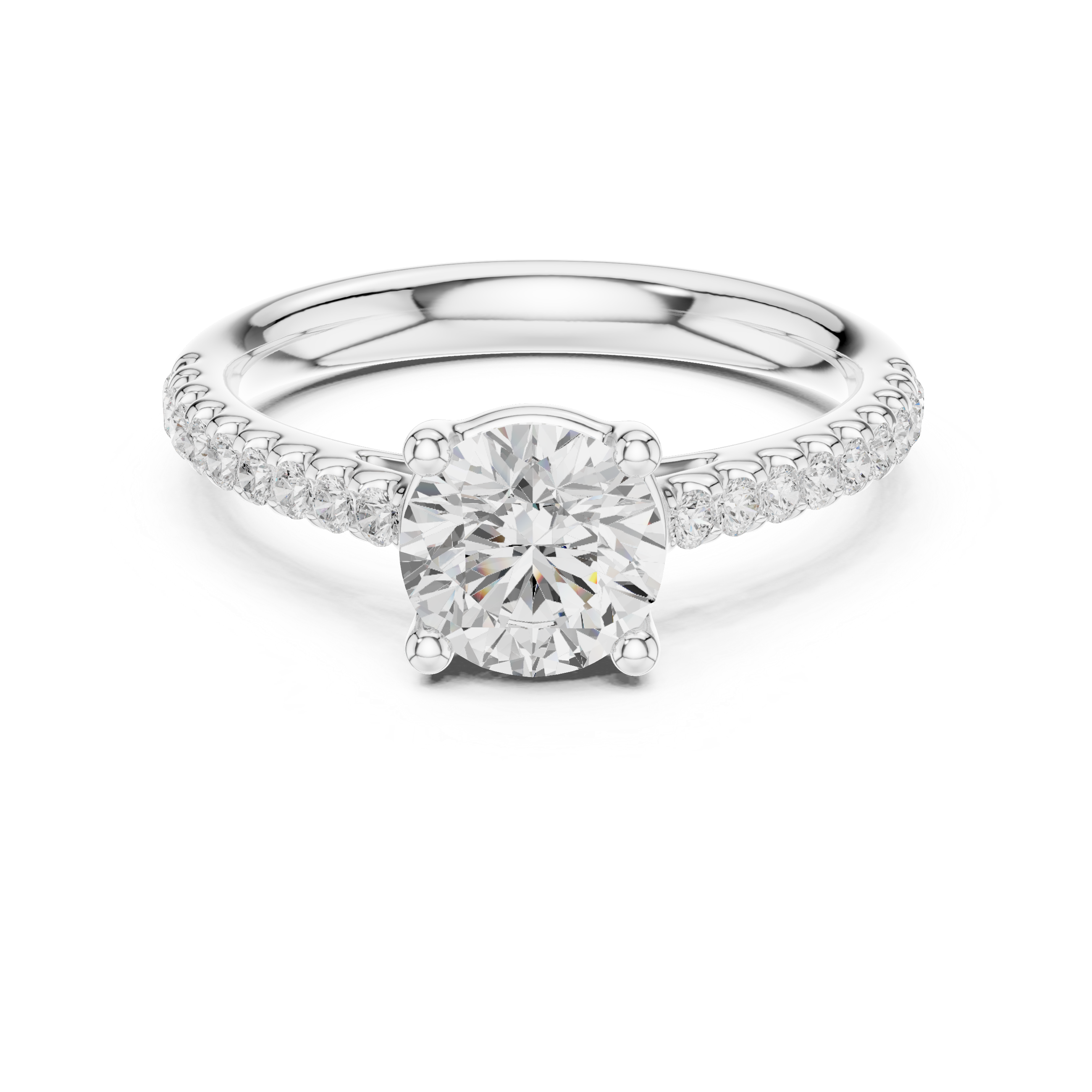 Classic Pavé Diamond Engagement Ring