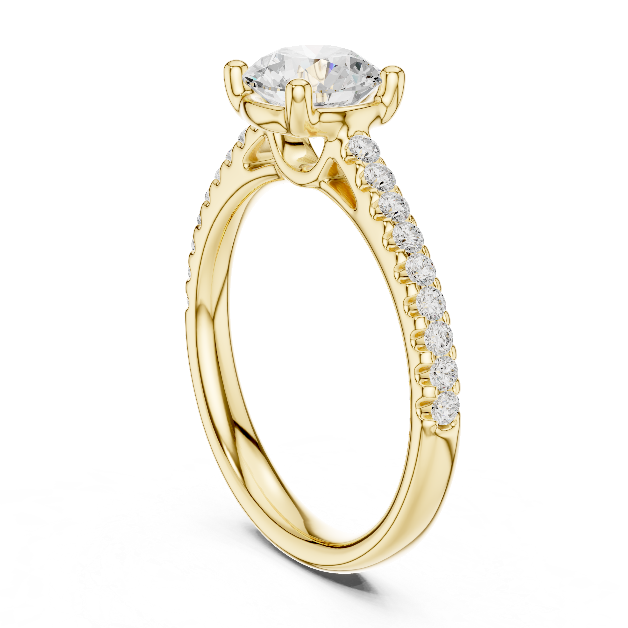 Classic Pavé Diamond Engagement Ring