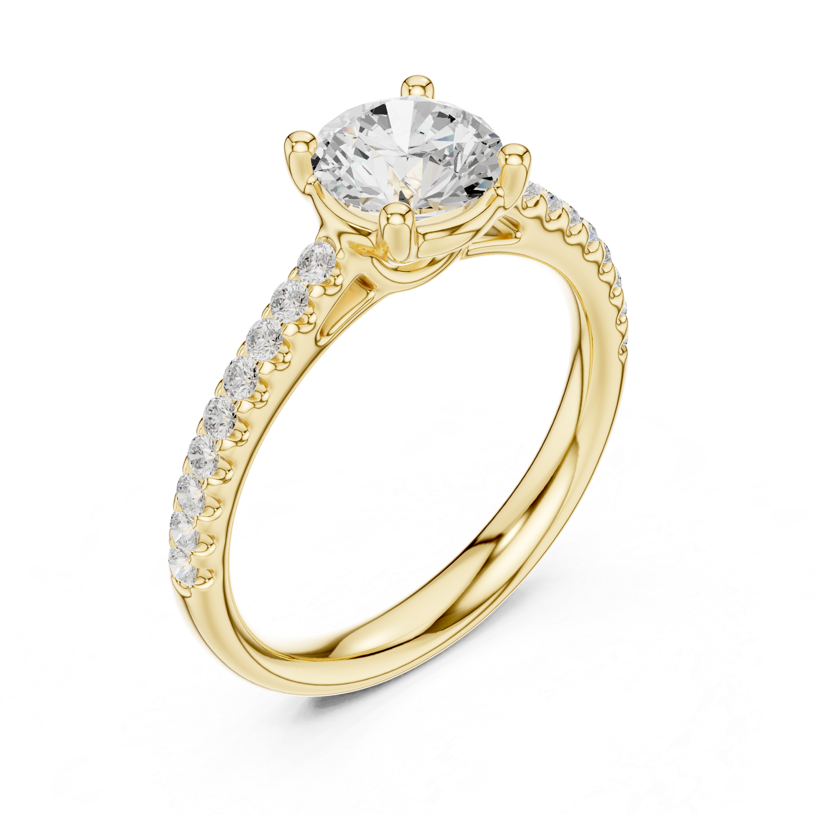 Classic Pavé Diamond Engagement Ring