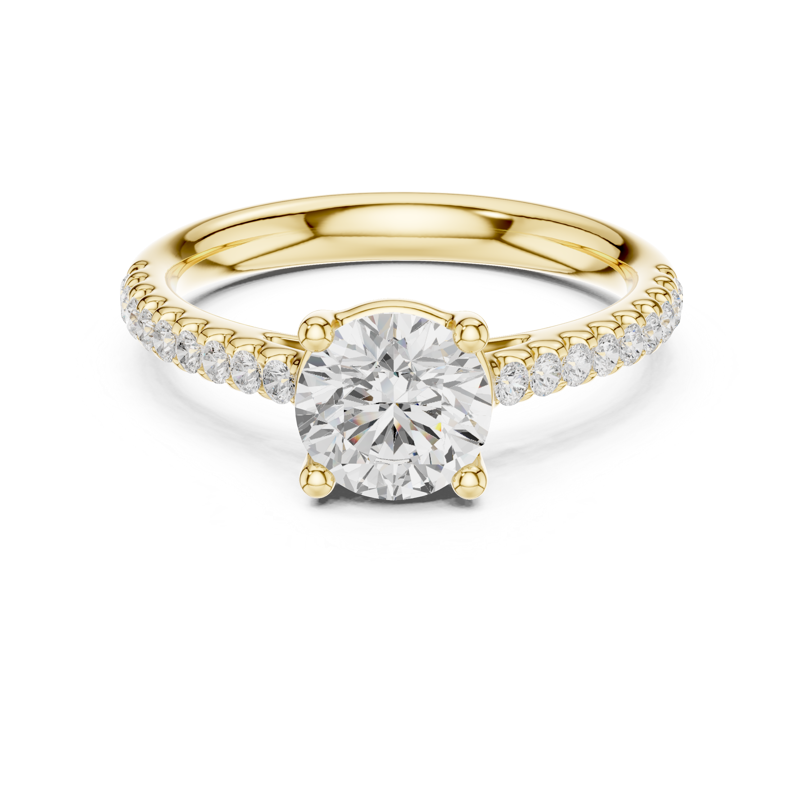 Classic Pavé Diamond Engagement Ring