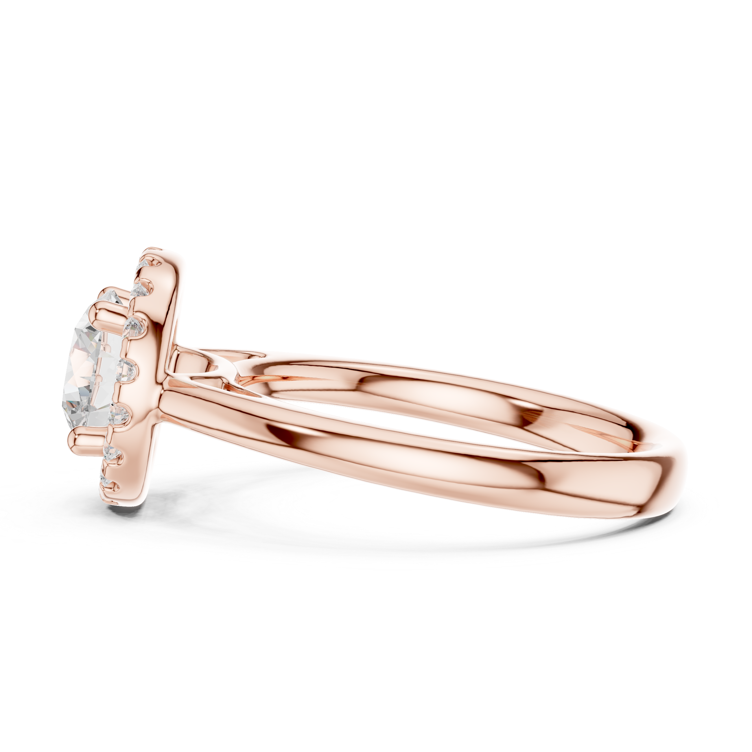 Round Halo Diamond Engagement Ring