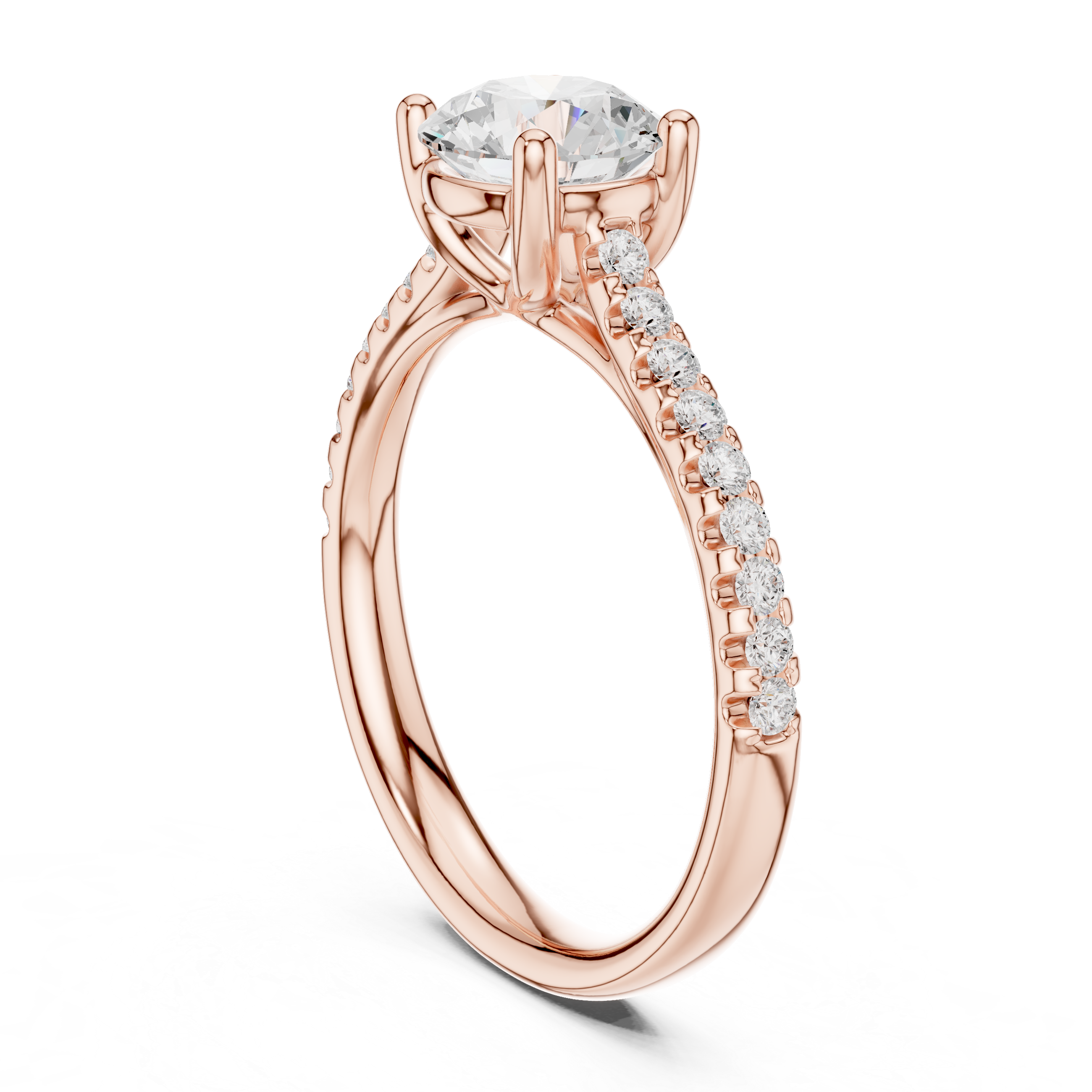Classic Pavé Diamond Engagement Ring