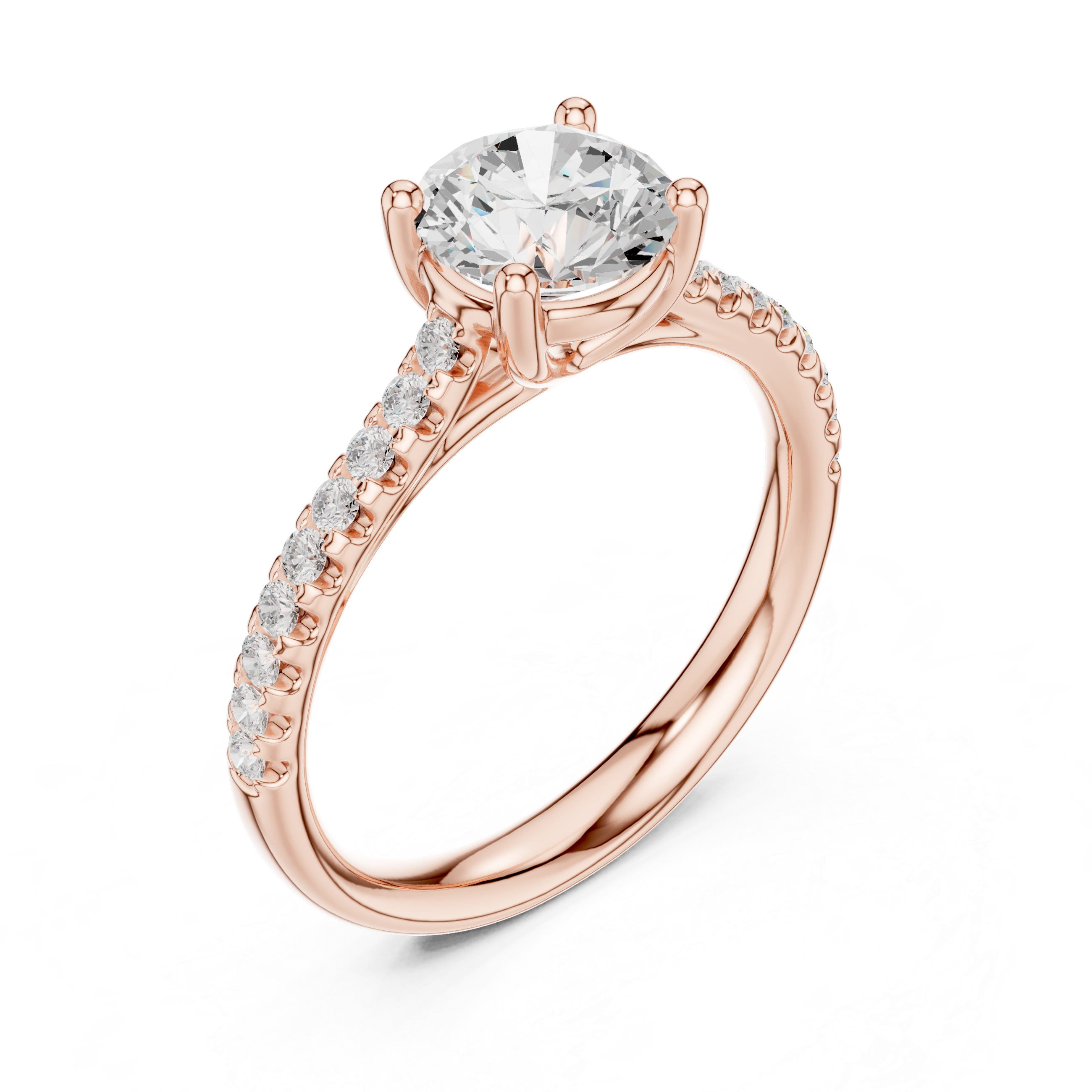 Classic Pavé Diamond Engagement Ring