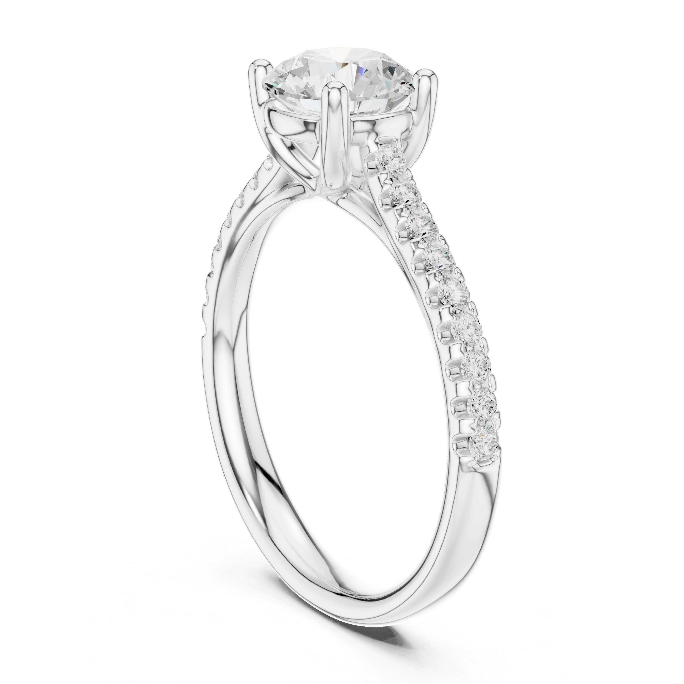 Classic Pavé Diamond Engagement Ring