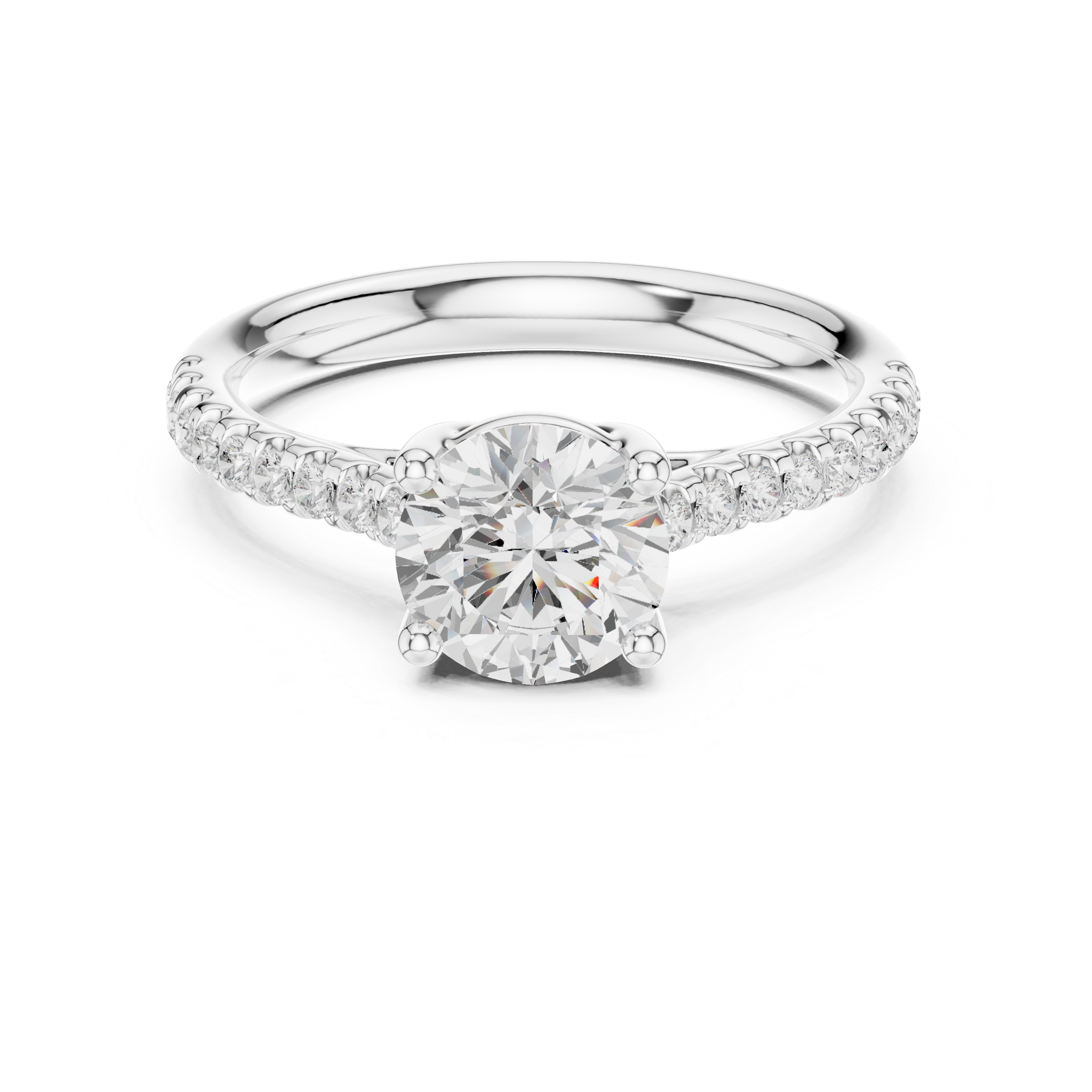 Classic Pavé Diamond Engagement Ring