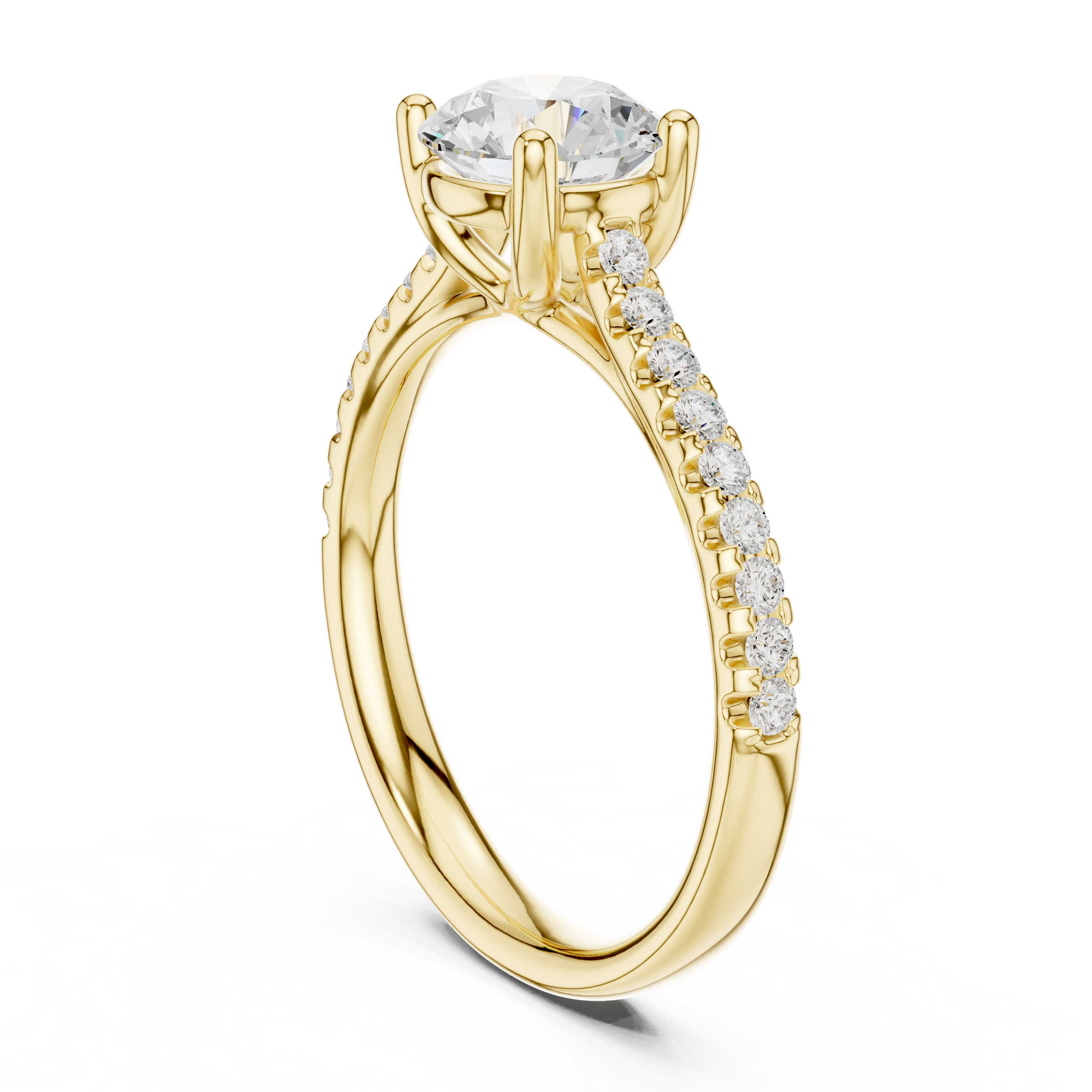 Classic Pavé Diamond Engagement Ring