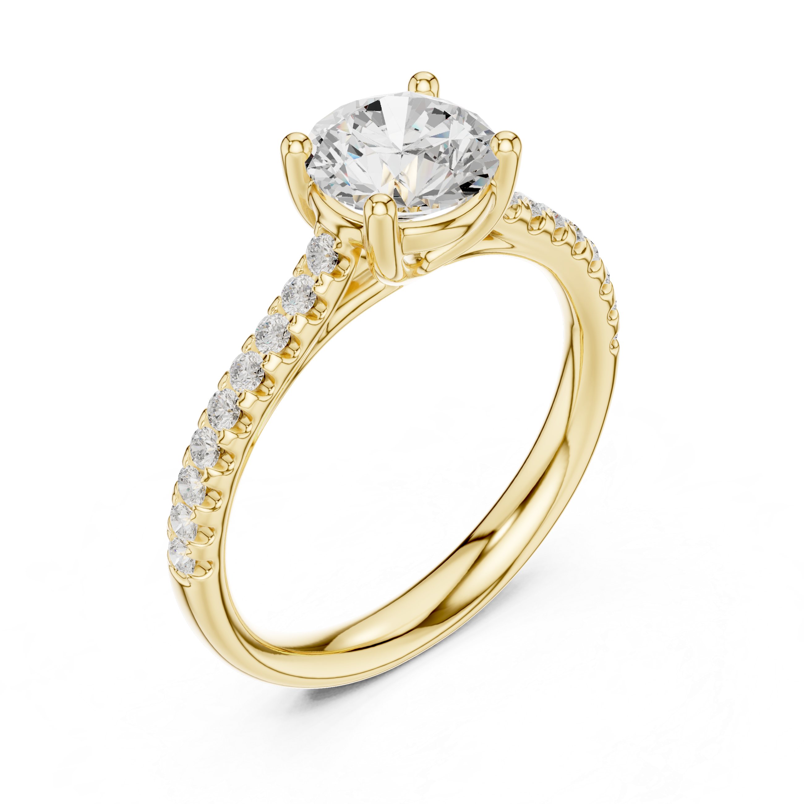 Classic Pavé Diamond Engagement Ring