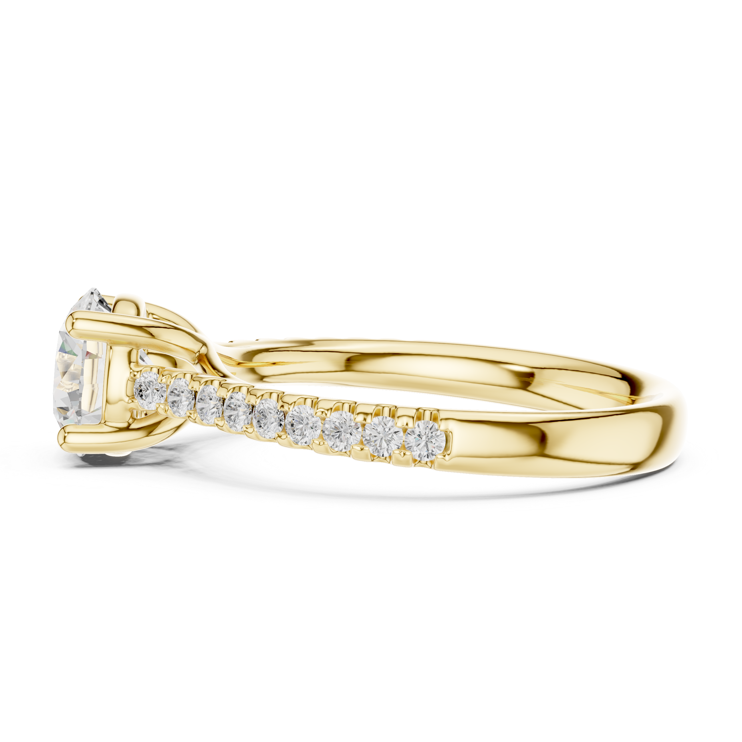 Classic Pavé Diamond Engagement Ring