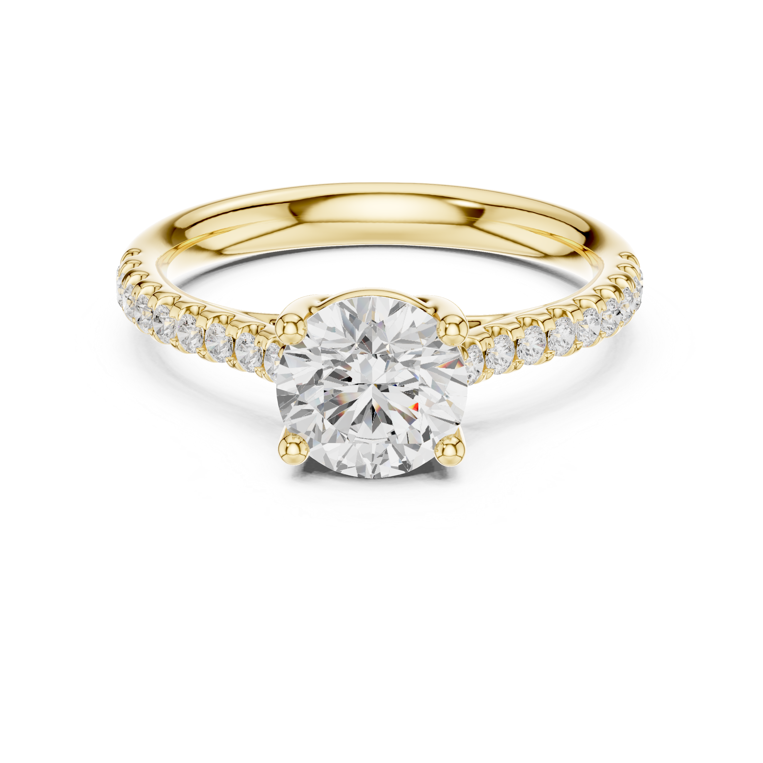 Classic Pavé Diamond Engagement Ring