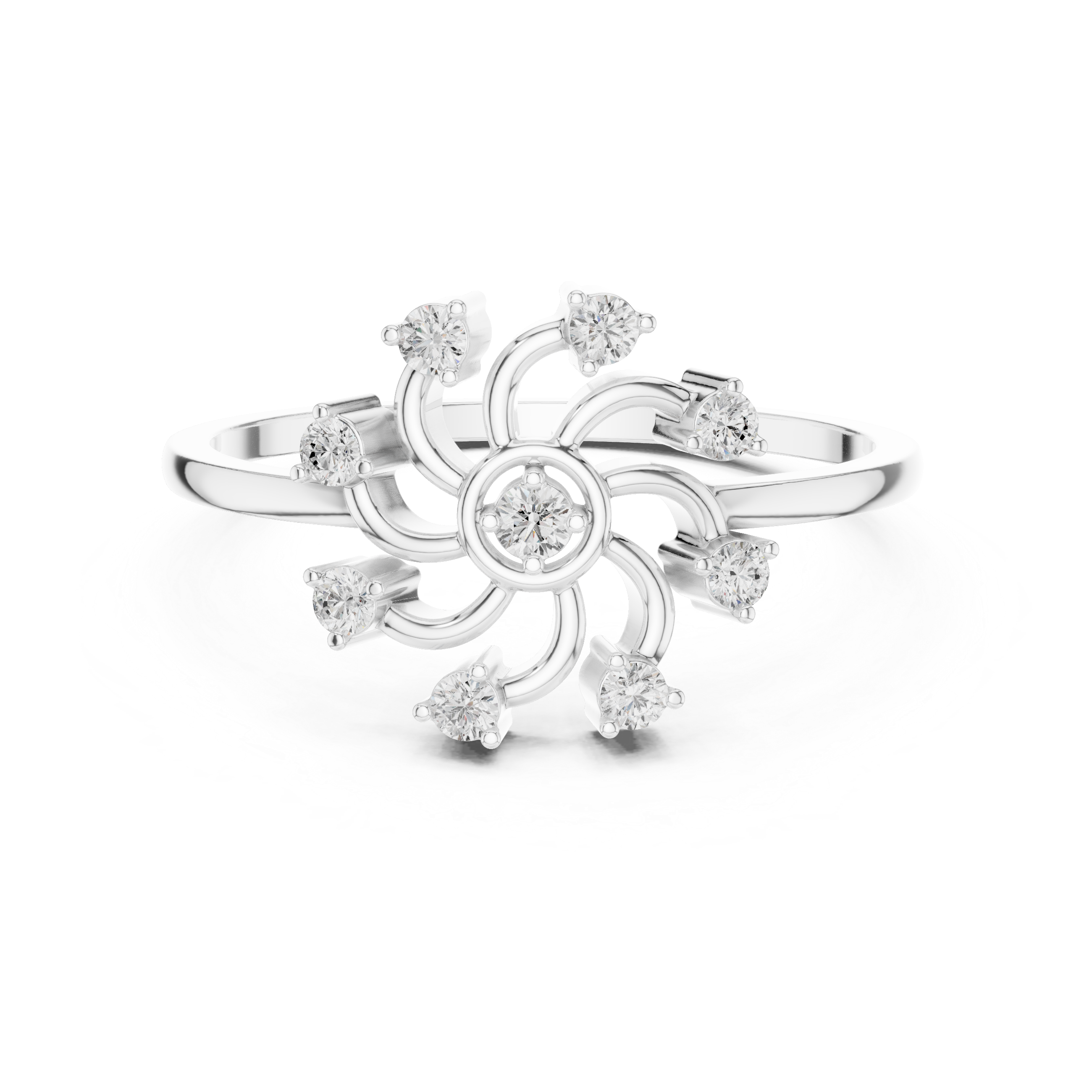 Sunburst Diamond Statement Ring