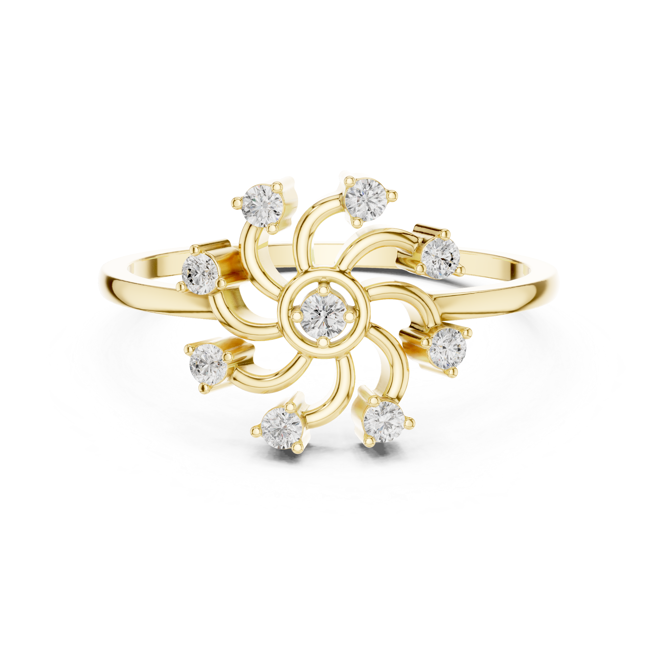 Sunburst Diamond Statement Ring