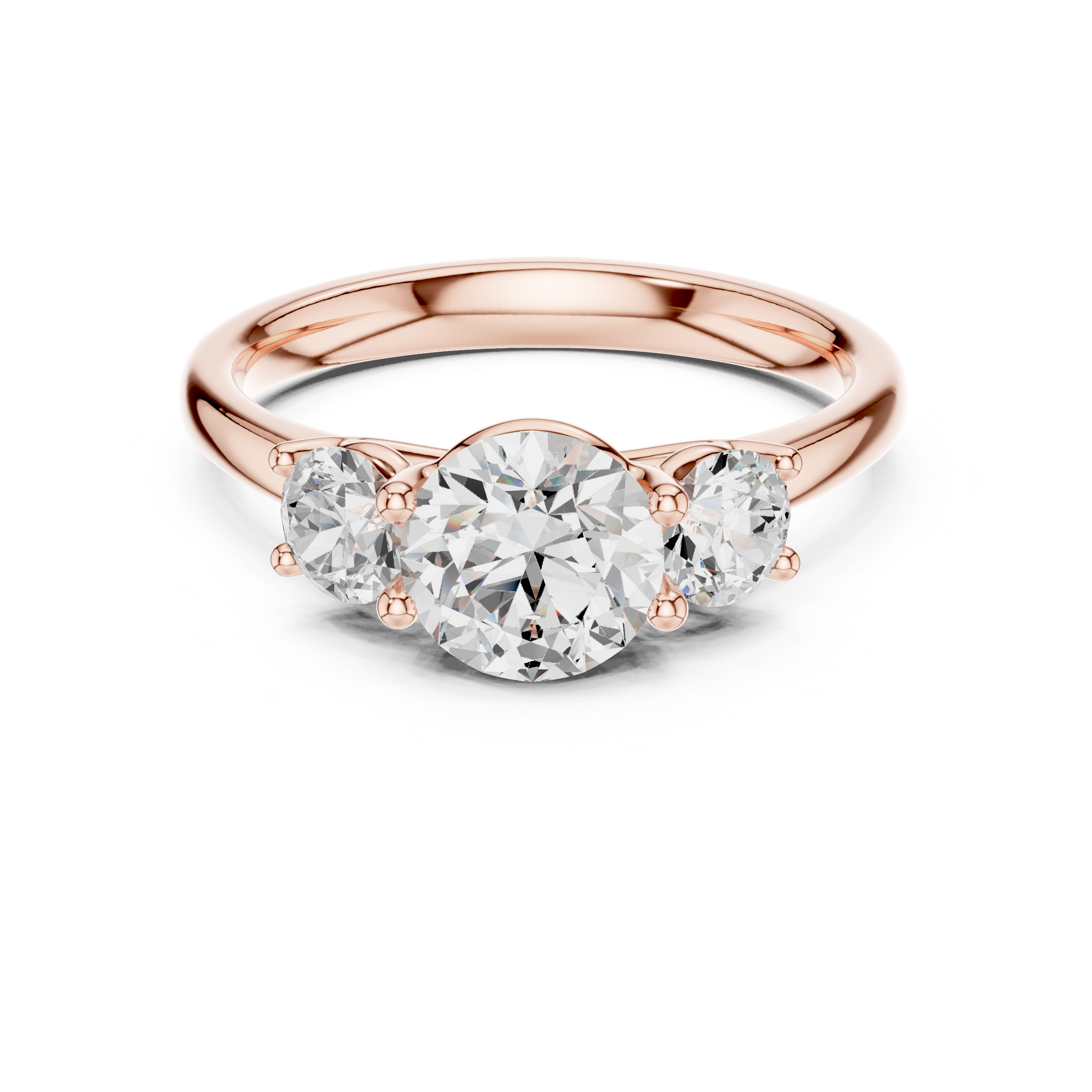 Classic Three Stone Diamond Engagement Ring