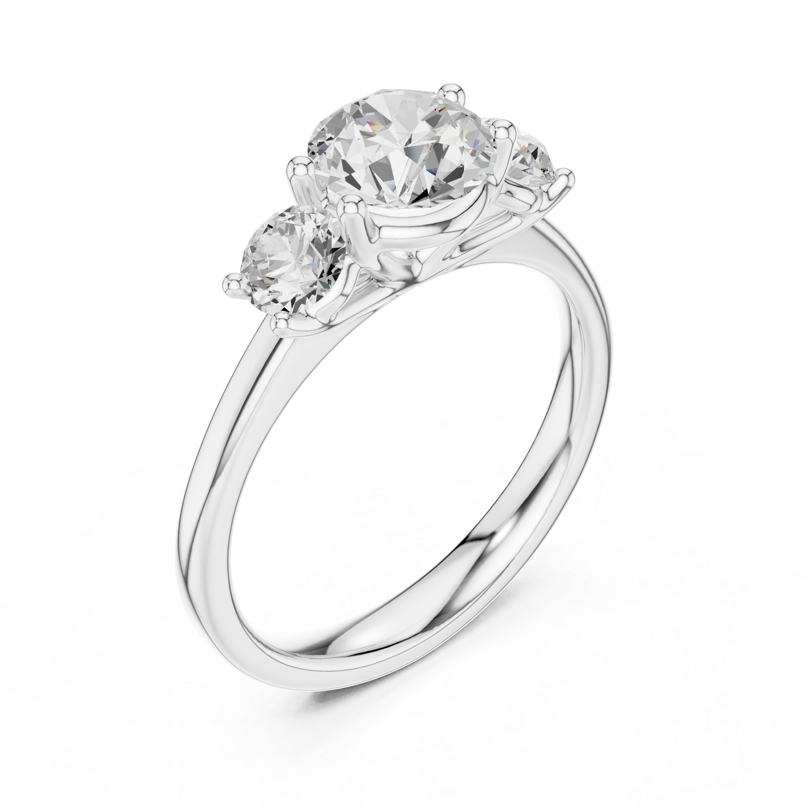 Classic Three Stone Diamond Engagement Ring