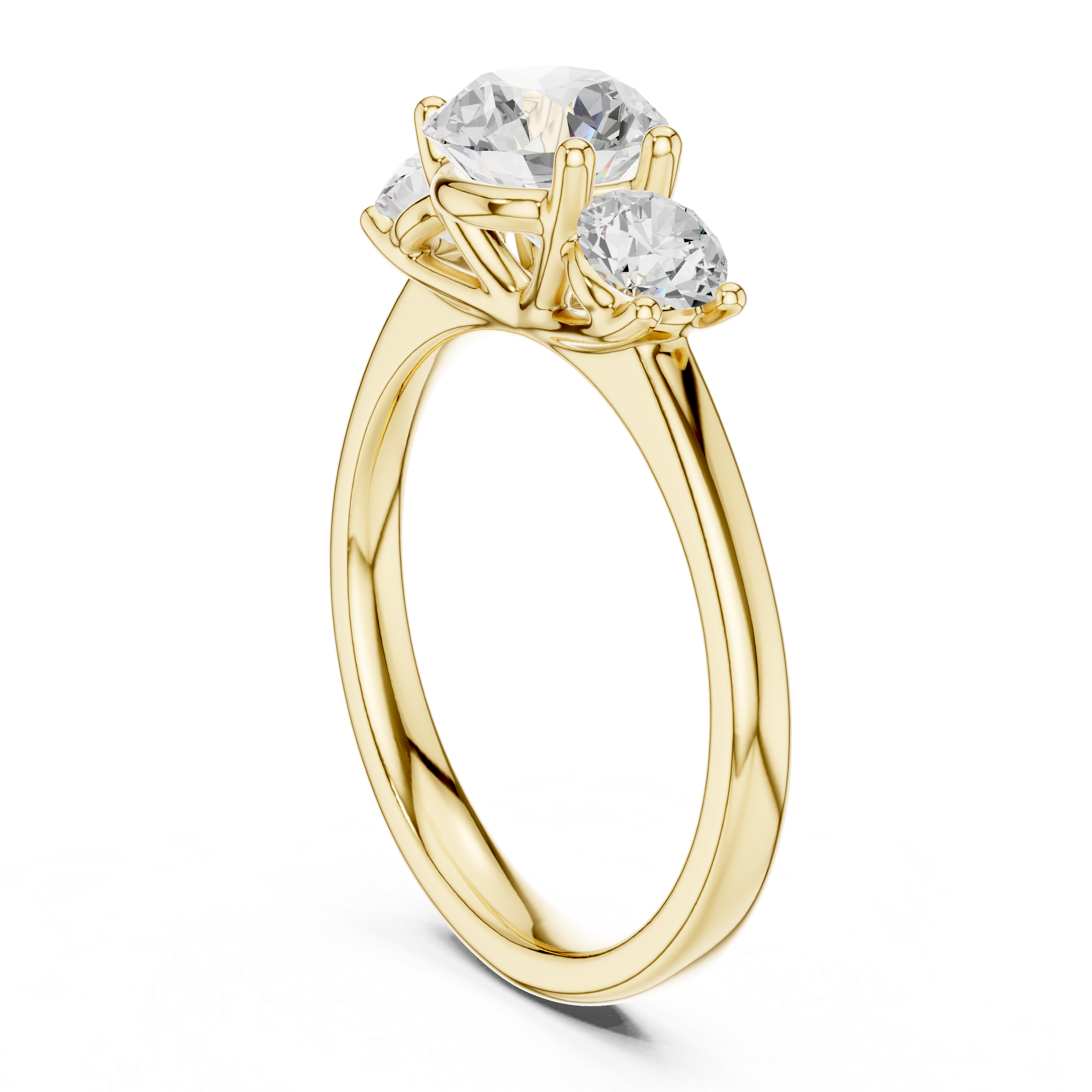 Classic Three Stone Diamond Engagement Ring