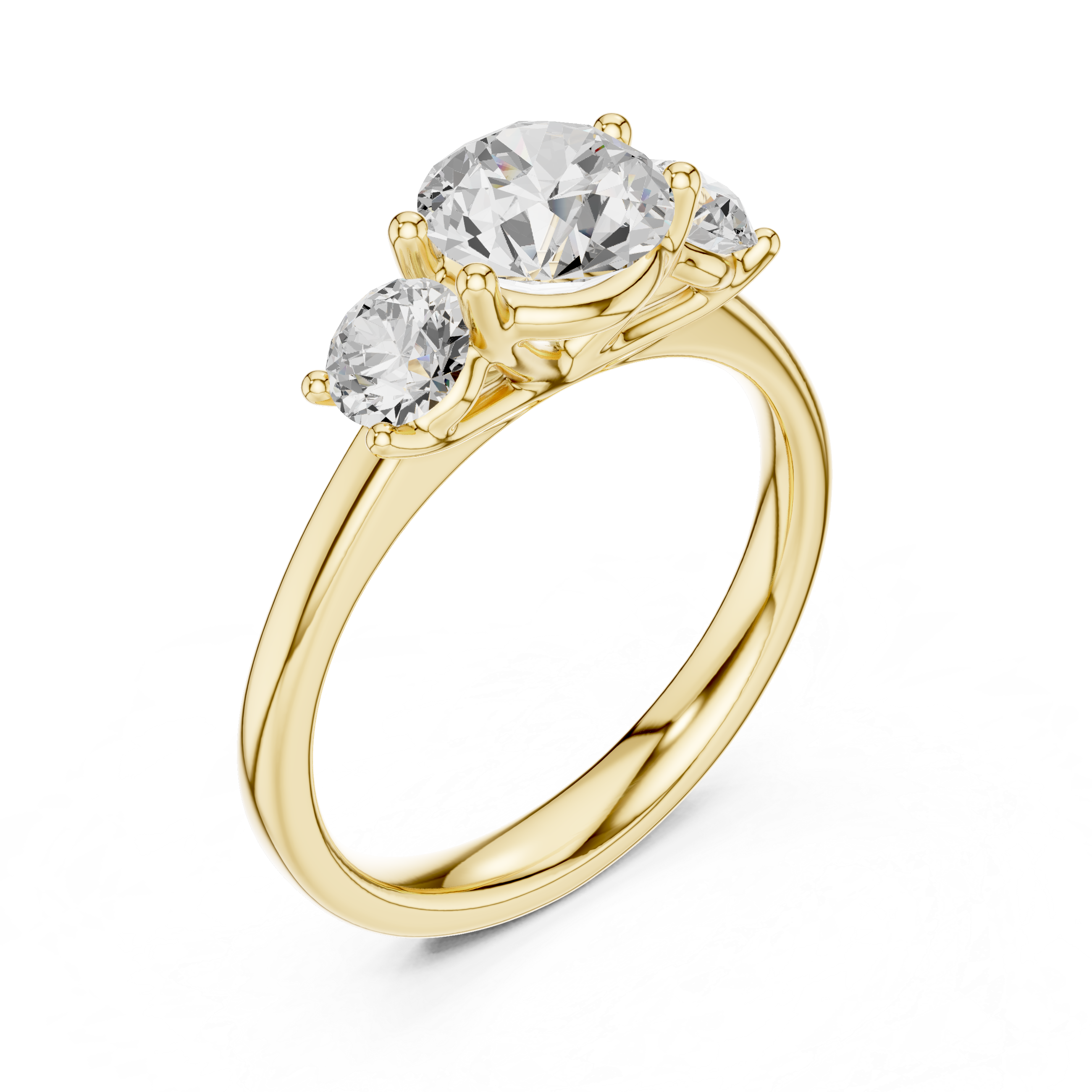 Classic Three Stone Diamond Engagement Ring