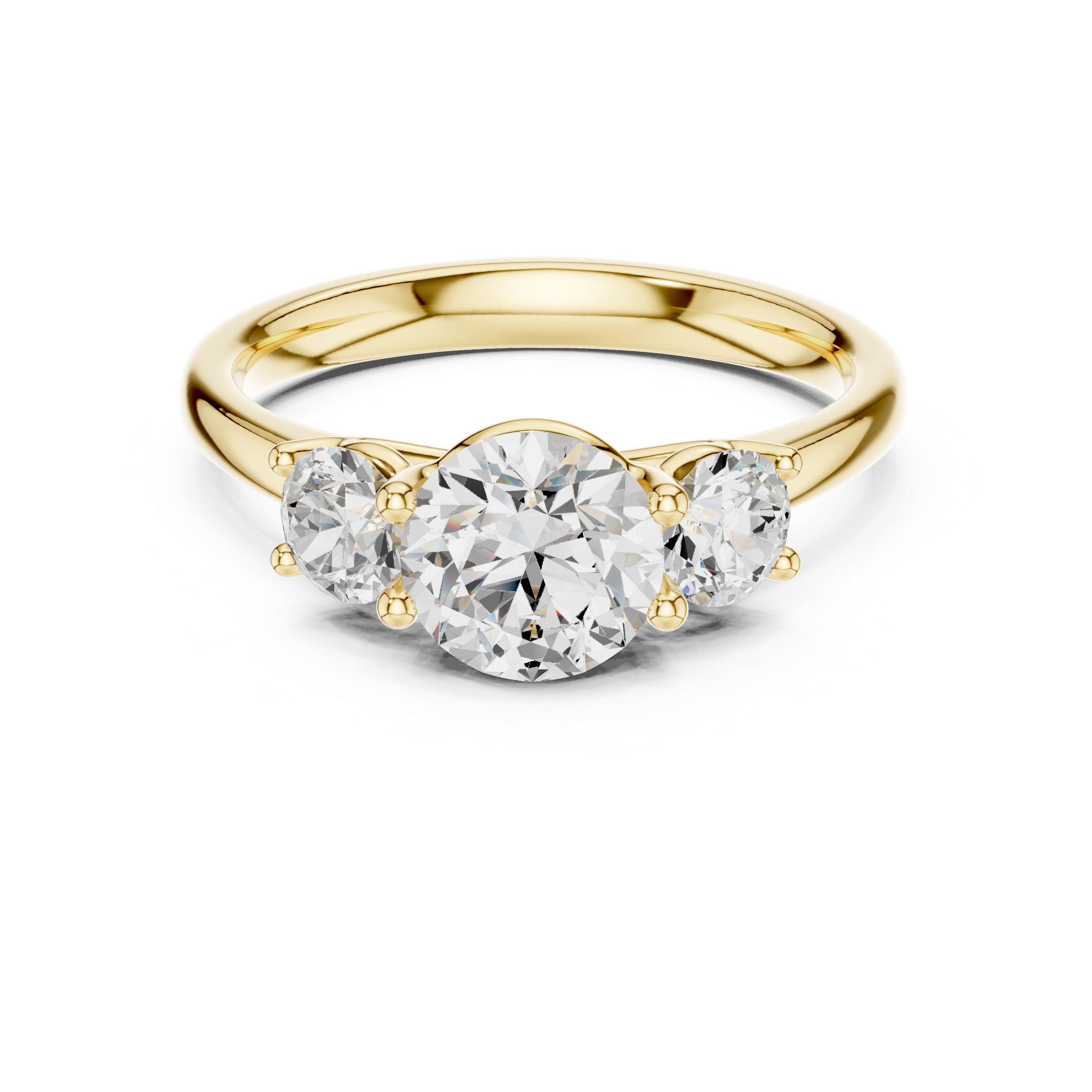 Classic Three Stone Diamond Engagement Ring