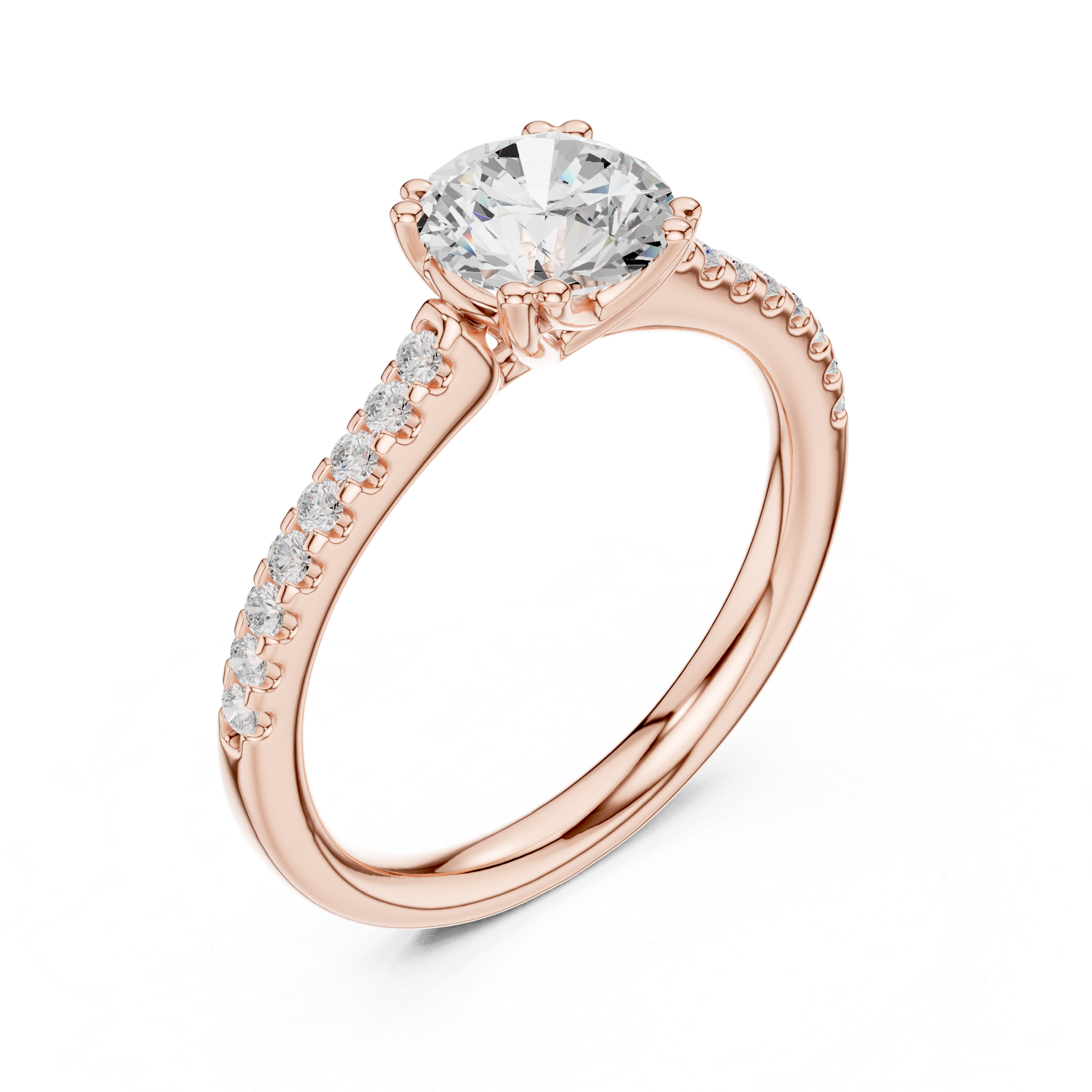 Classic Pavé Diamond Engagement Ring