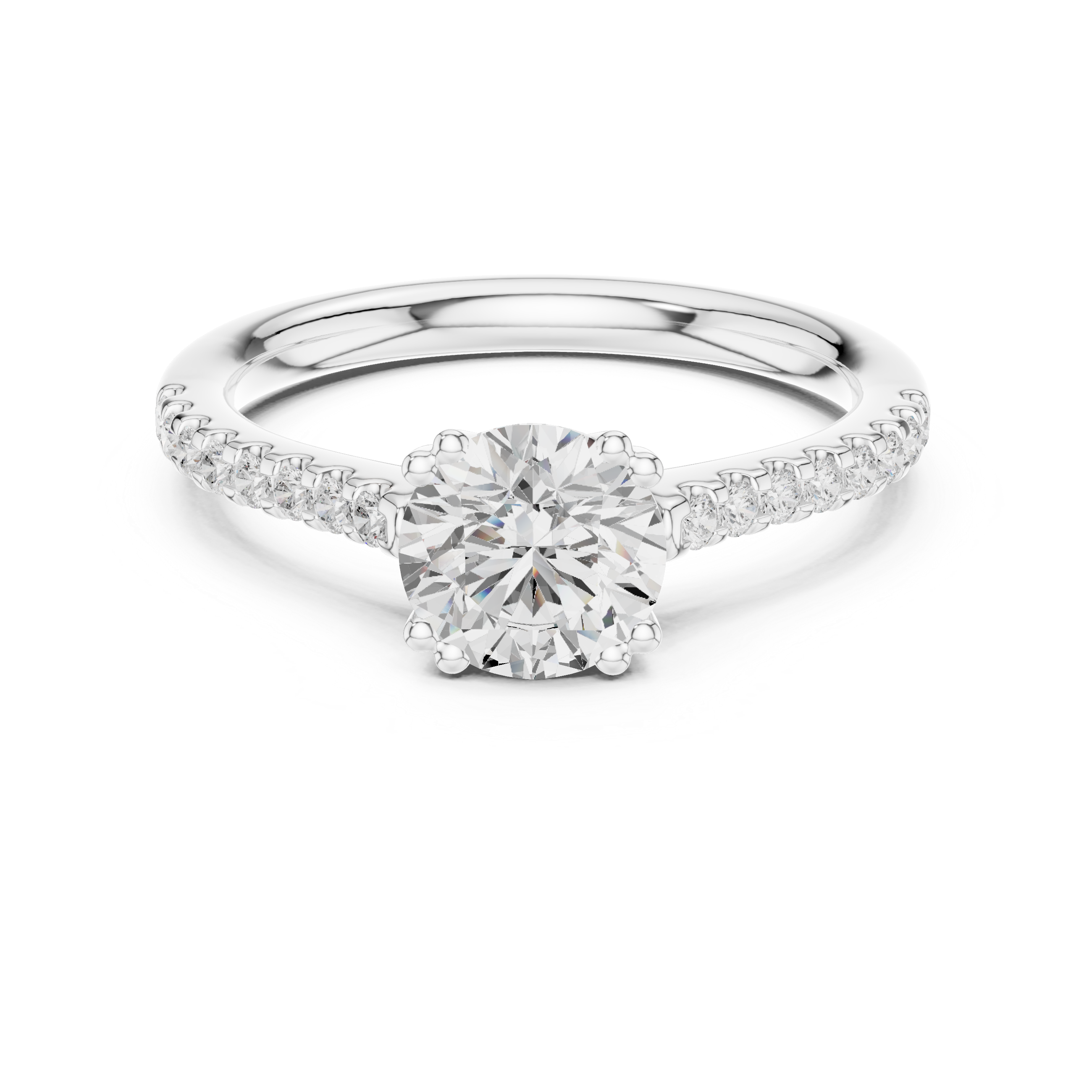 Classic Pavé Diamond Engagement Ring