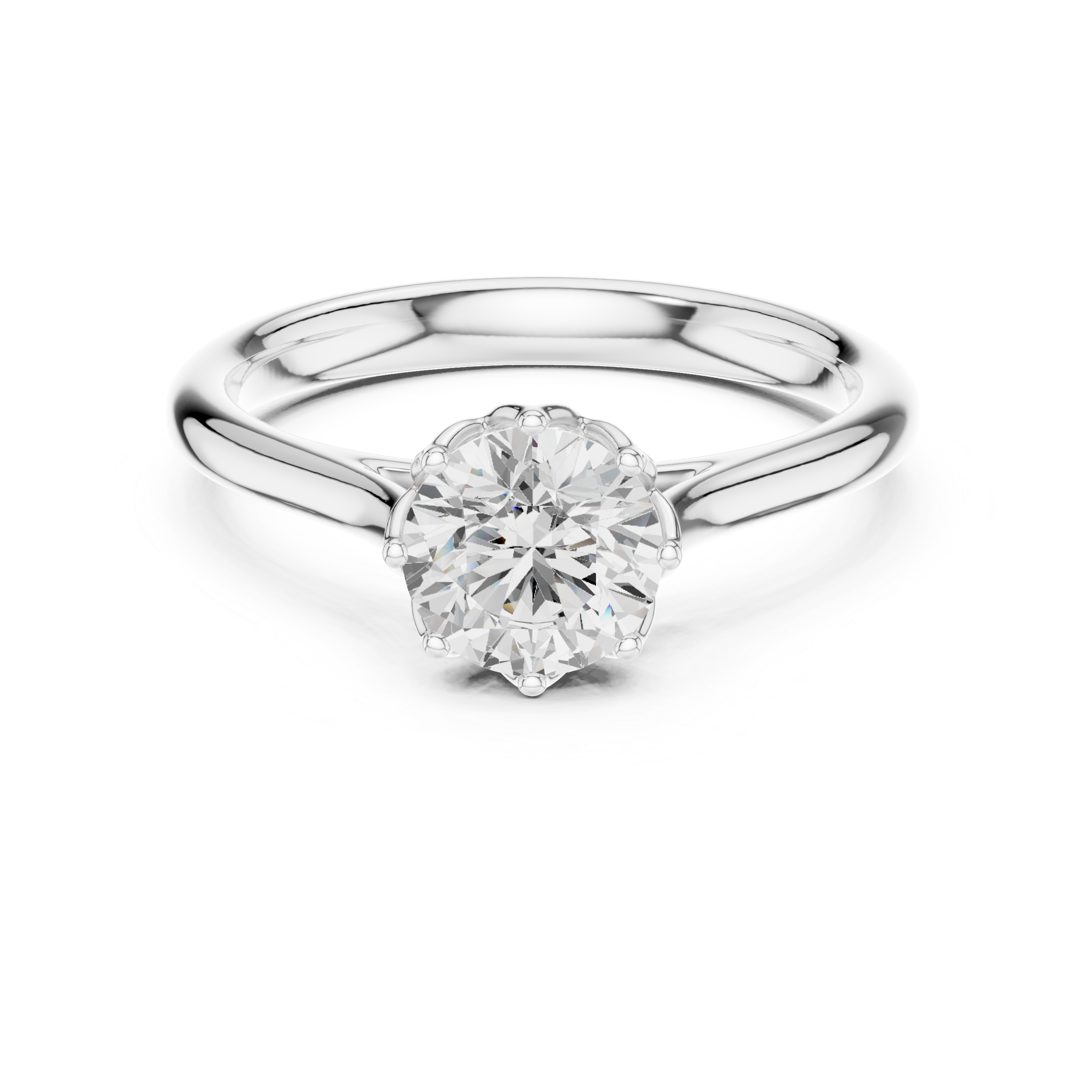 Classic Round Solitaire Engagement Ring