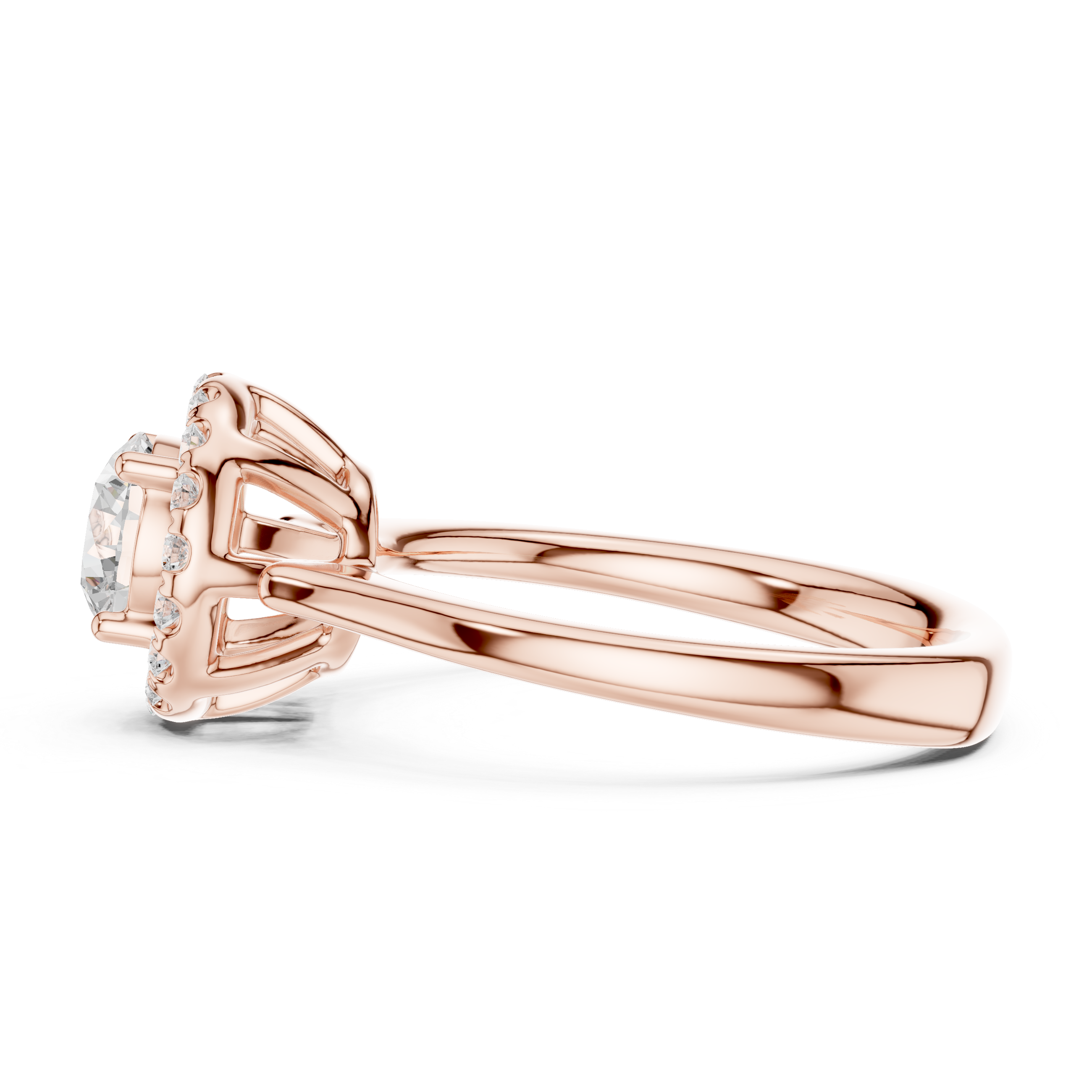 Round Halo Diamond Engagement Ring