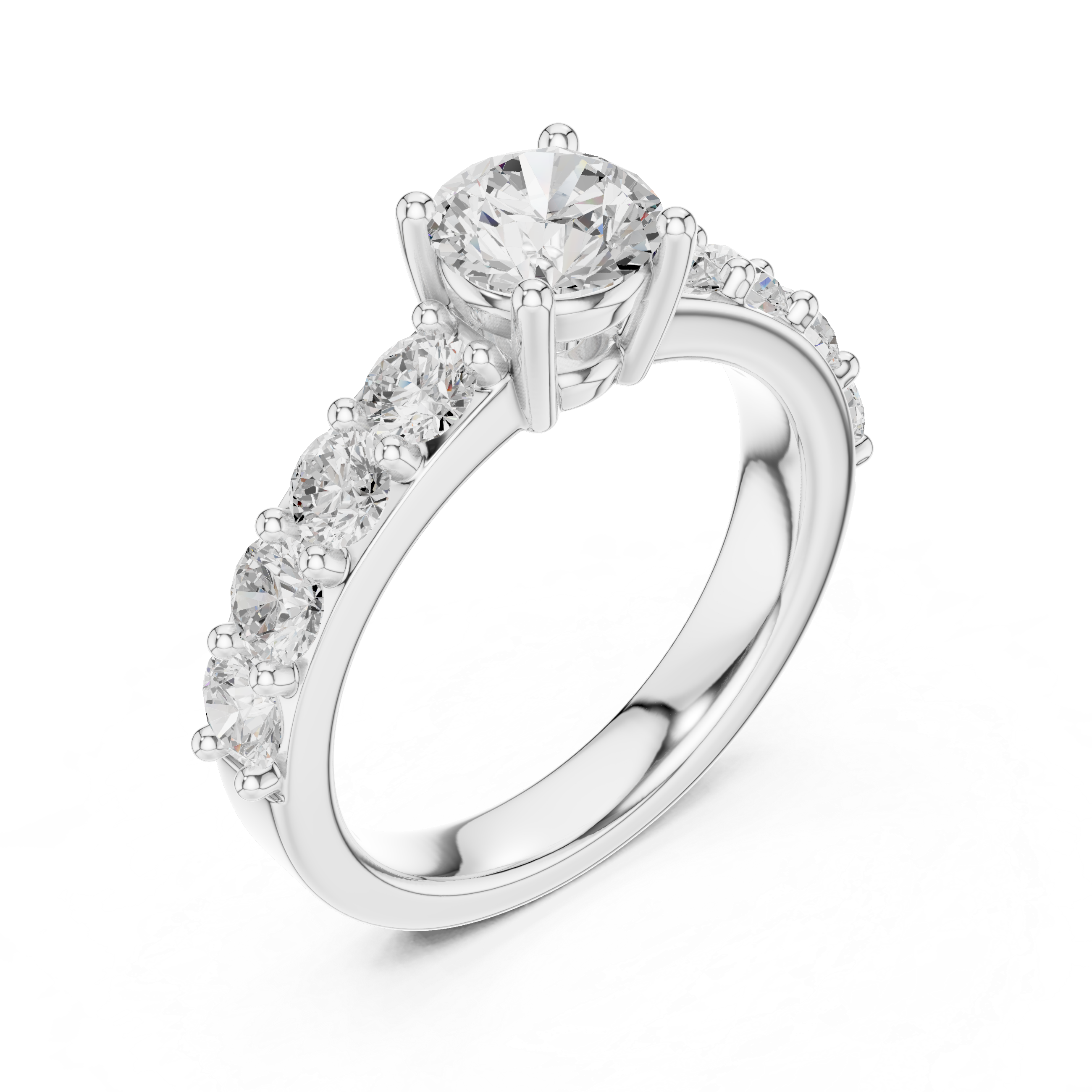 Classic Round Diamond Engagement Ring