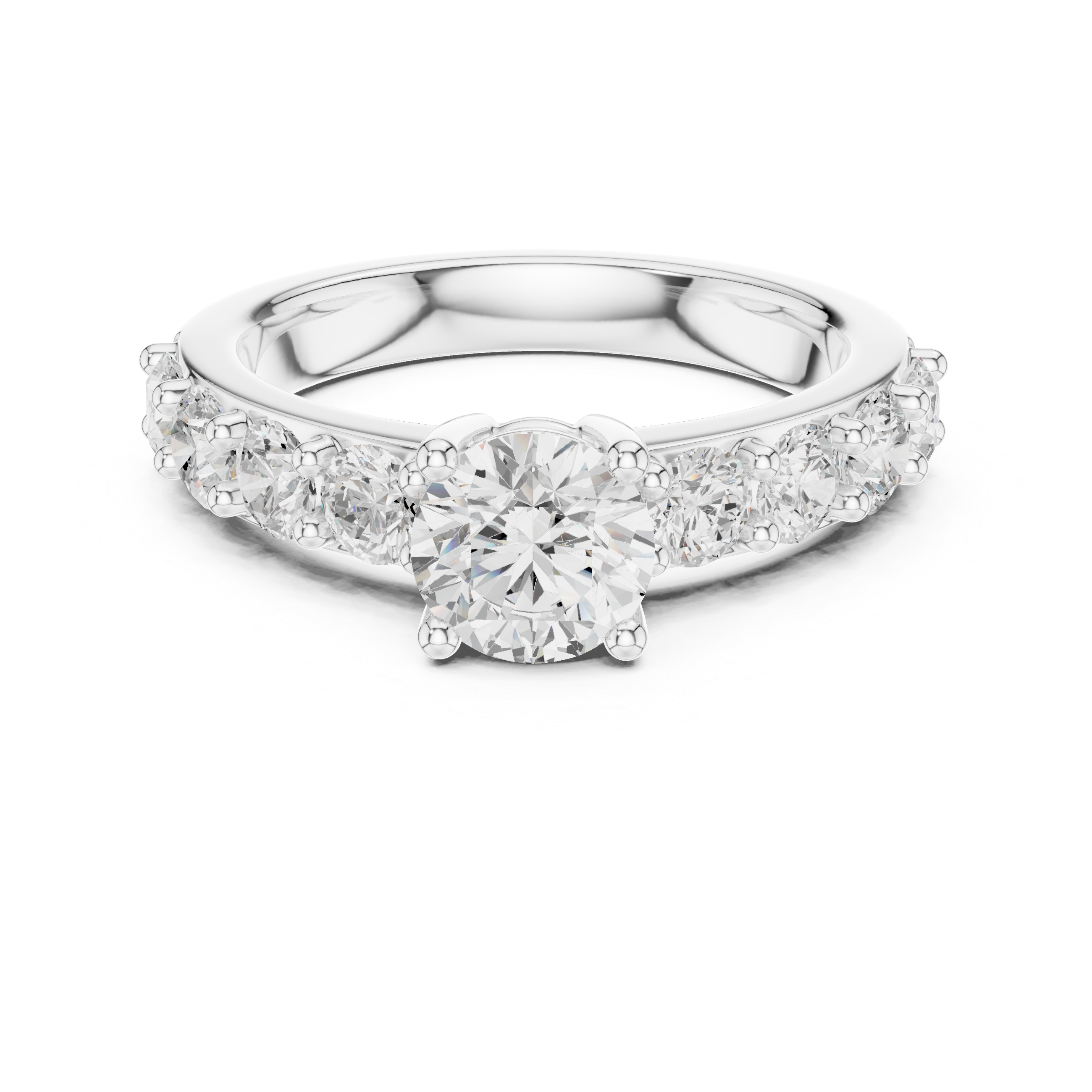Classic Round Diamond Engagement Ring