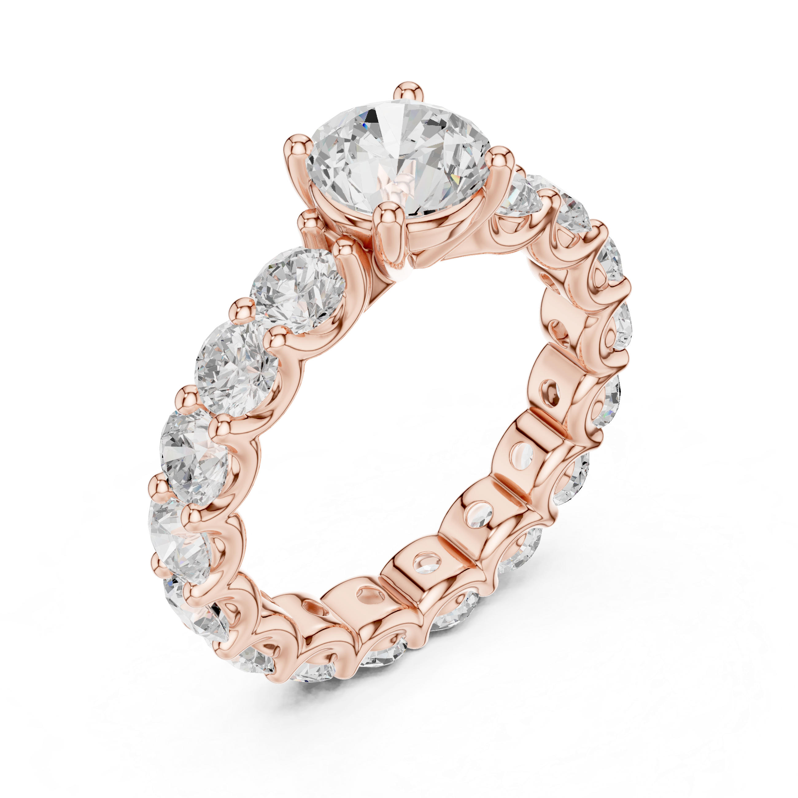 Round Diamond Halo Engagement Ring