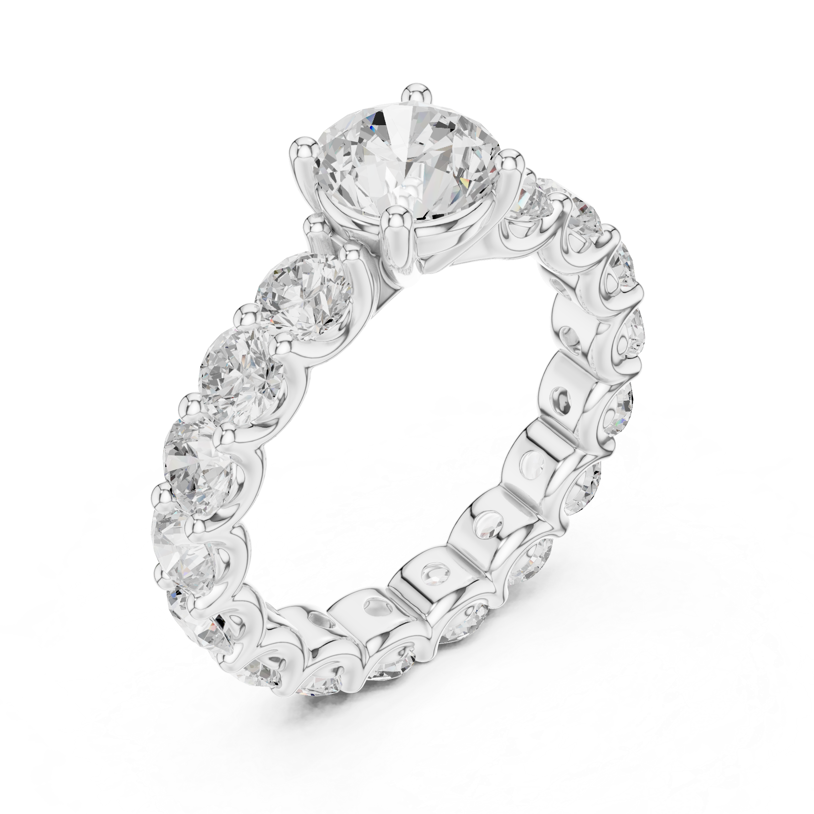 Round Diamond Halo Engagement Ring