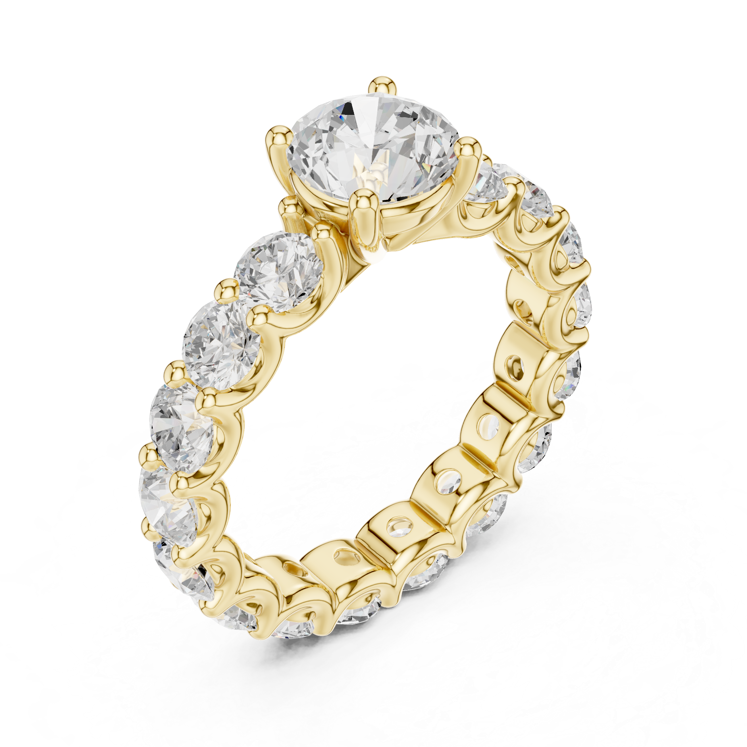 Round Diamond Halo Engagement Ring