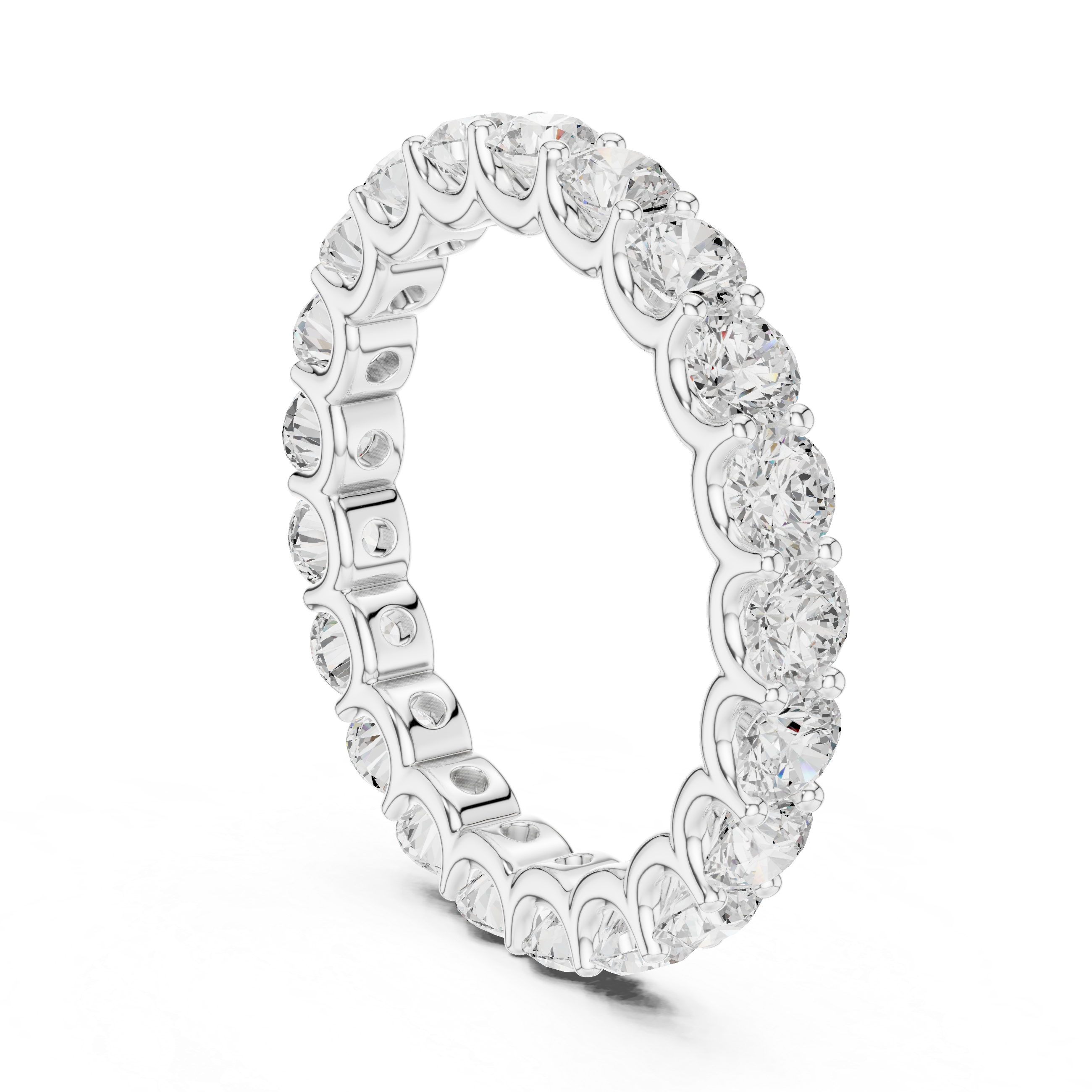 Round Diamond Eternity Wedding Band