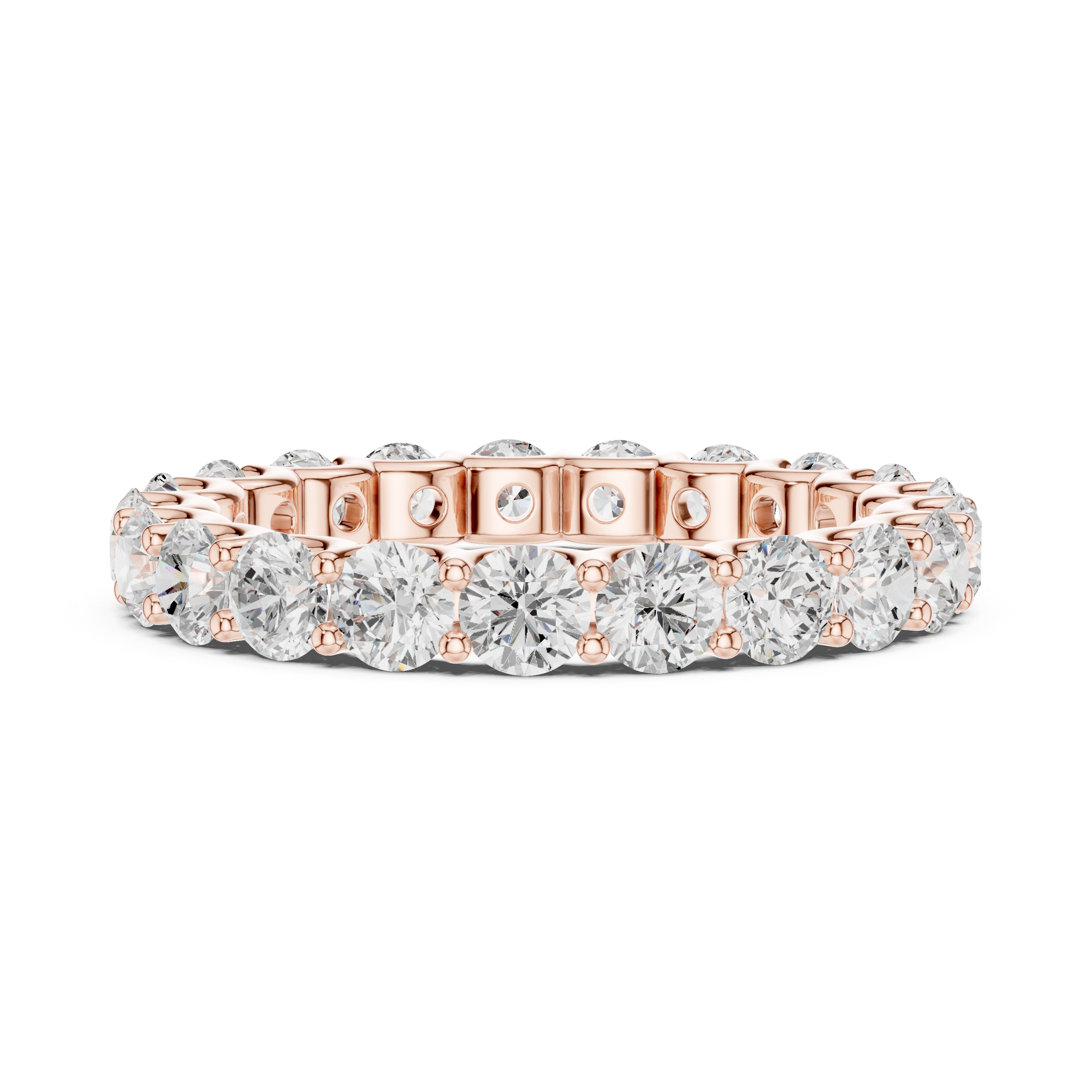 Round Diamond Eternity Wedding Band