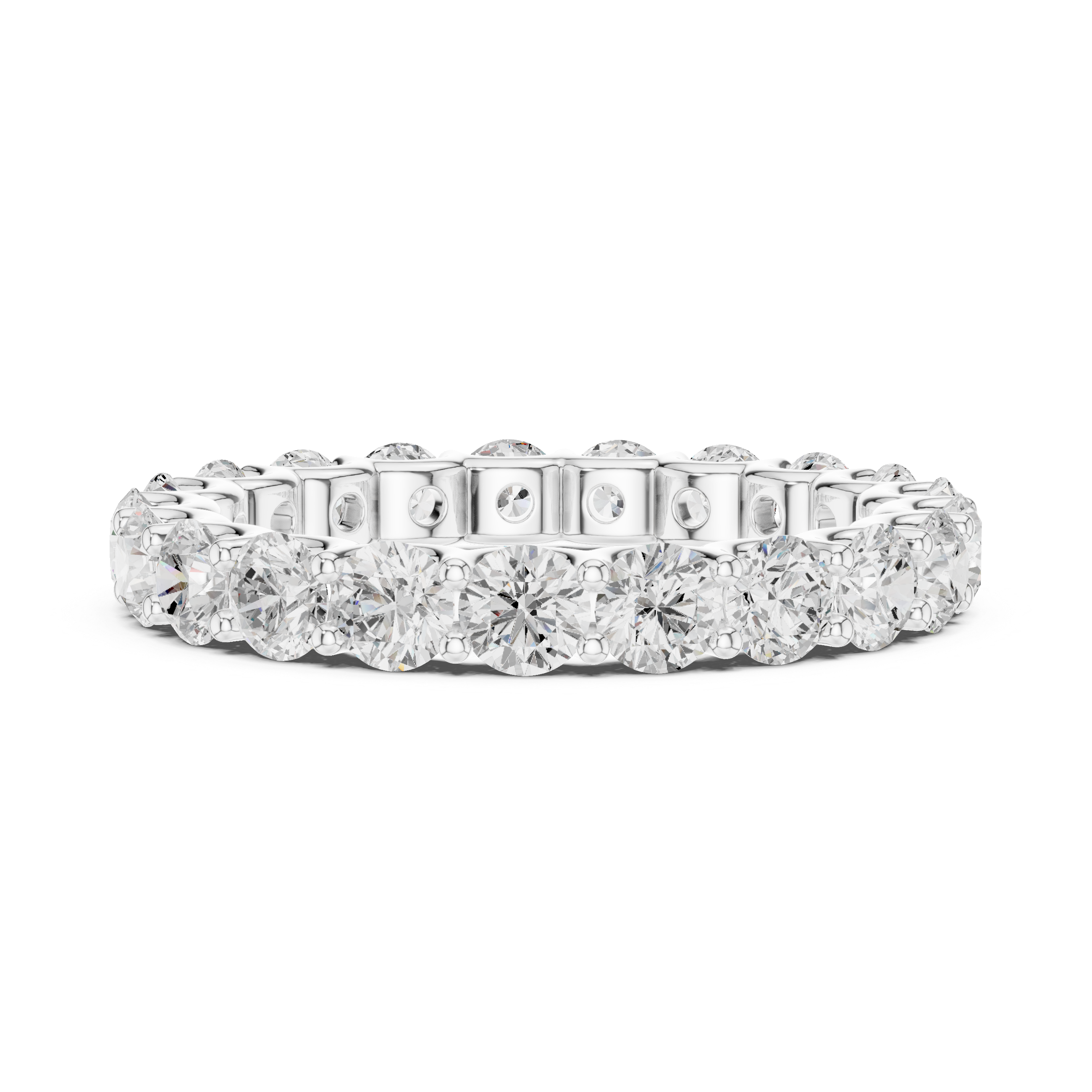 Round Diamond Eternity Wedding Band