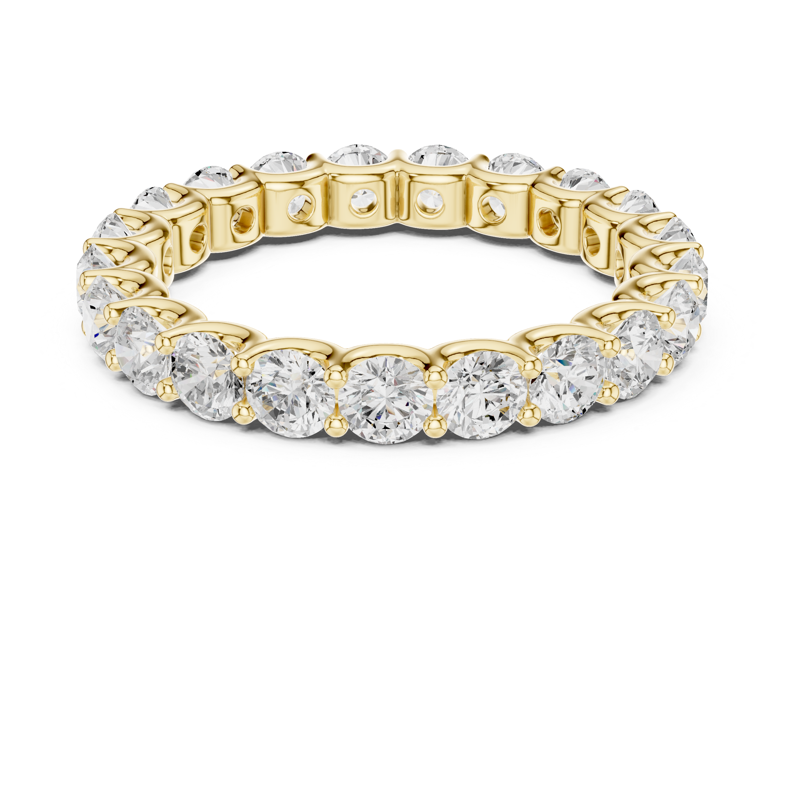 Round Diamond Eternity Wedding Band