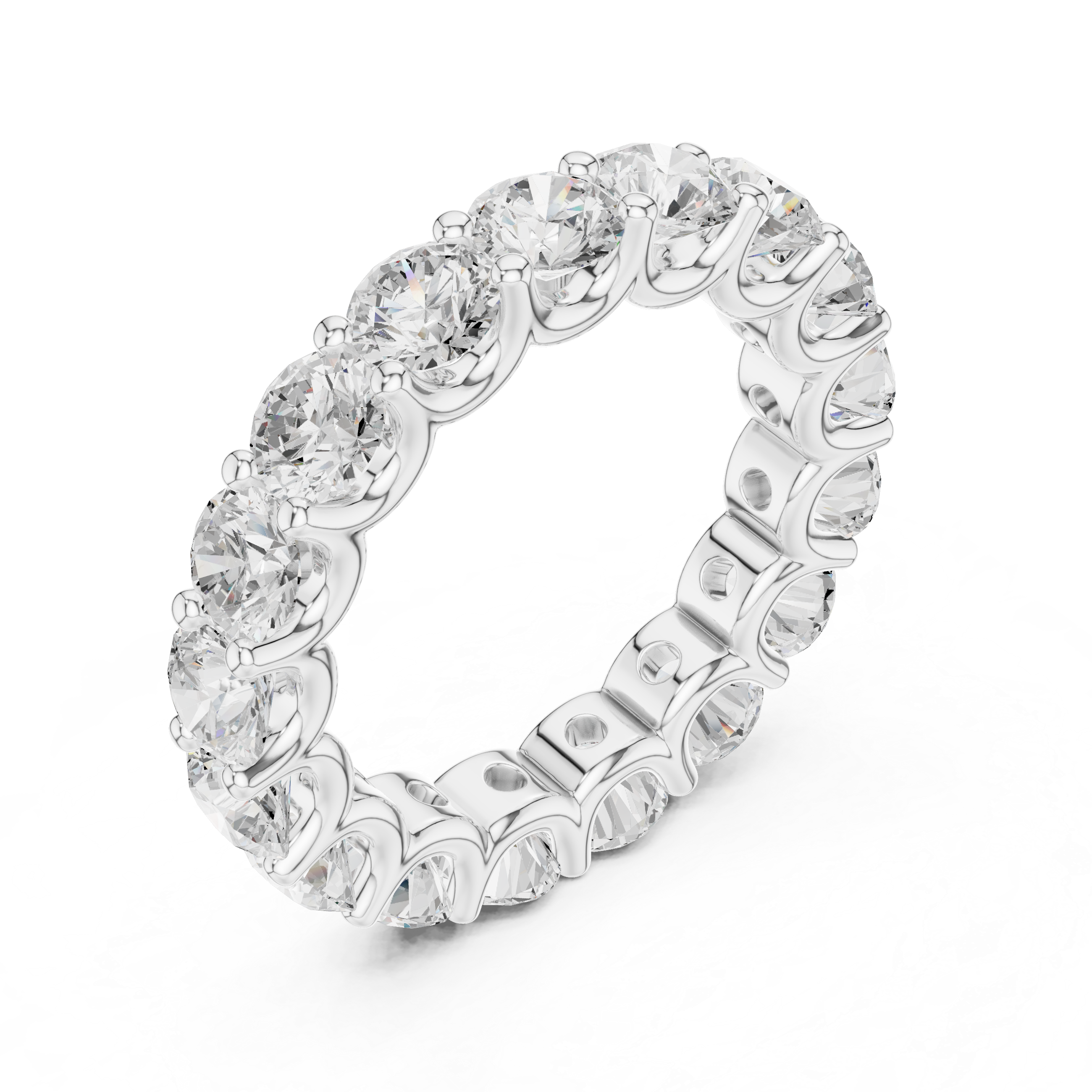 Round Diamond Eternity Wedding Ring